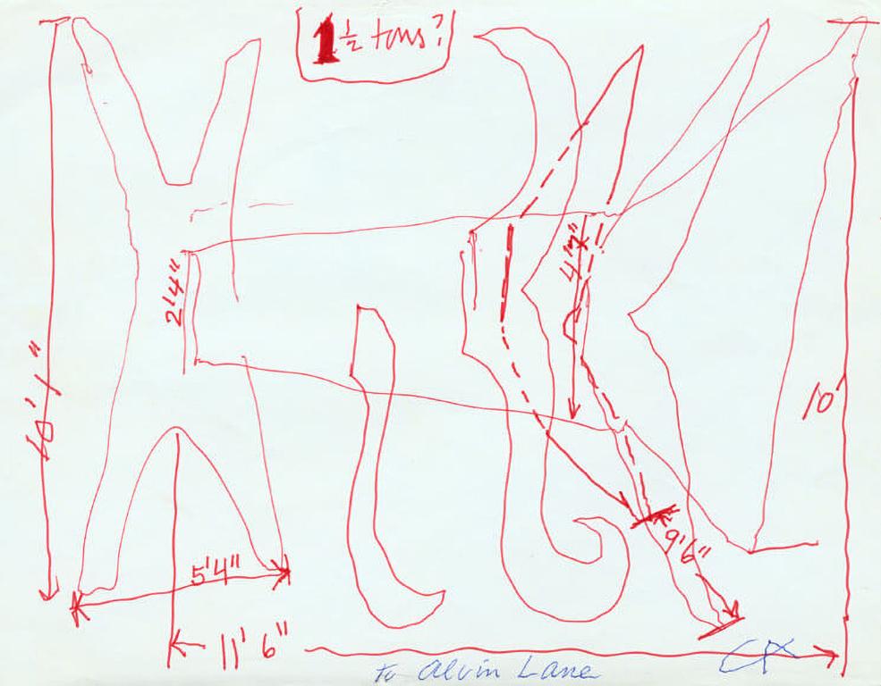 Sketch for 'The X & Its Tails'. 1967