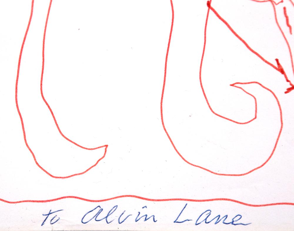 Croquis pour « The X & Its Tails » (Le X et ses queues). 1967 - Gris Abstract Drawing par Alexander Calder