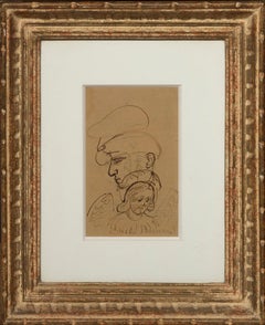 Paul Gauguin con un angelo disegnato da Emile Bernard - Pont-Aven, 1888