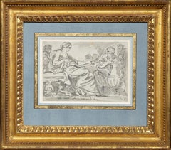 Study in the Antique Style, a neoclassical drawing by Augustin Pajou
