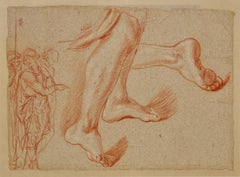 A red chalk study sheet by Baldassare Franceschini, known as Volterrano