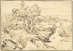 Antique Landscape with Bathers (after Carracci), by Michel Corneille the Younger