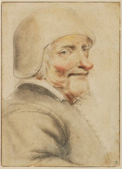Portrait of a man in three-quarter view, wearing a cap, a drawing by Lagneau