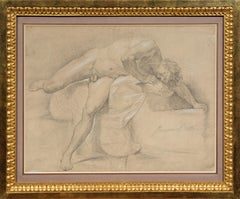 A spectacular Study of a sleeping nude Man by Pompeo Batoni (1708 - 1787)