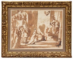 Antique Allegory of the Treaty of Angoulême, a drawing attributed to Donato Mascagni
