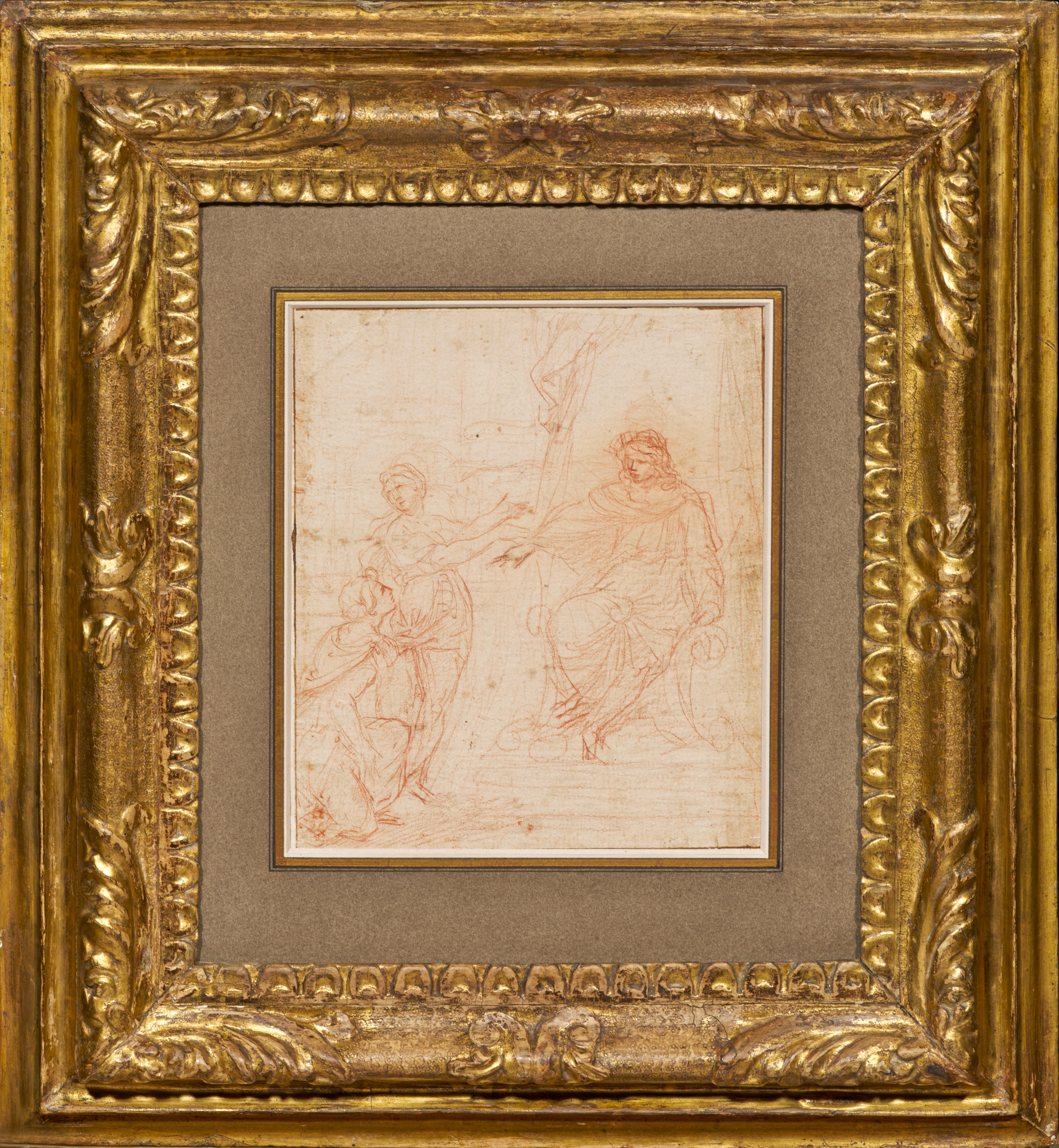 In this double-sided red chalk study, Simone Cantarini offers us a double reflection on the theme of the Judgment of Solomon. This sheet reveals his precise style and his sense of detail, which he combines here with a true Baroque inspiration  in
