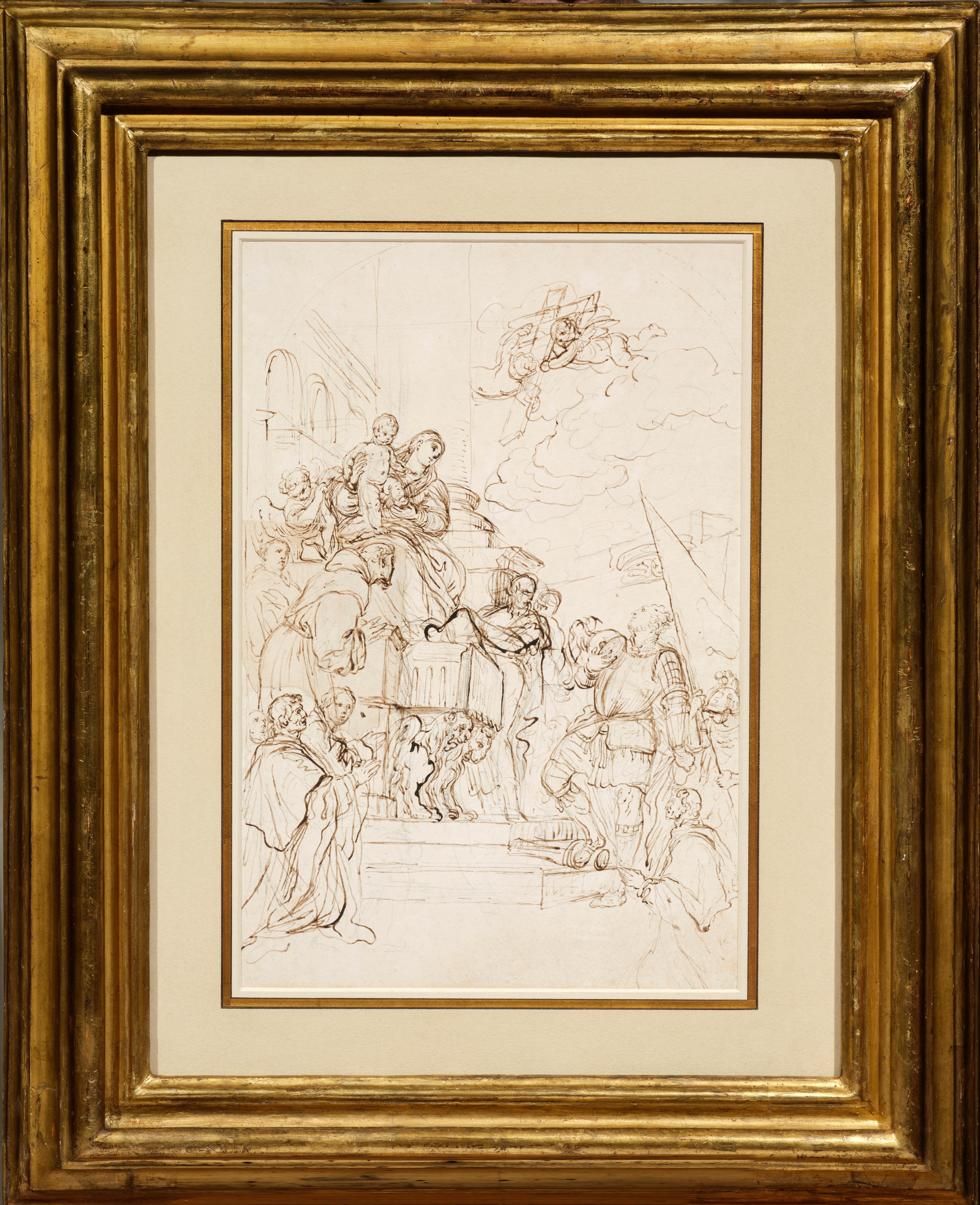 This vigorous drawing presents a brilliant synthesis between the Venetian tradition of Titian, of which it is a distant echo, and the Neapolitan Baroque of Solimena, which strongly influenced Francesco La Marra, a painter and engraver from Puglia