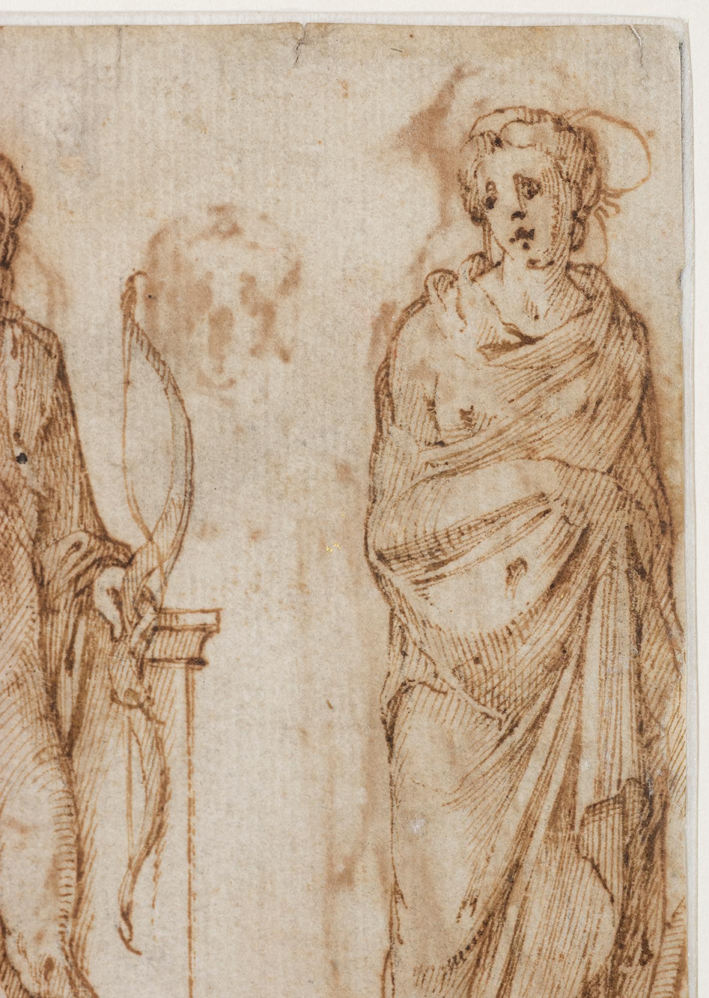 Apollo and the Muses, a Renaissance drawing attributed to Girolamo da Carpi 2