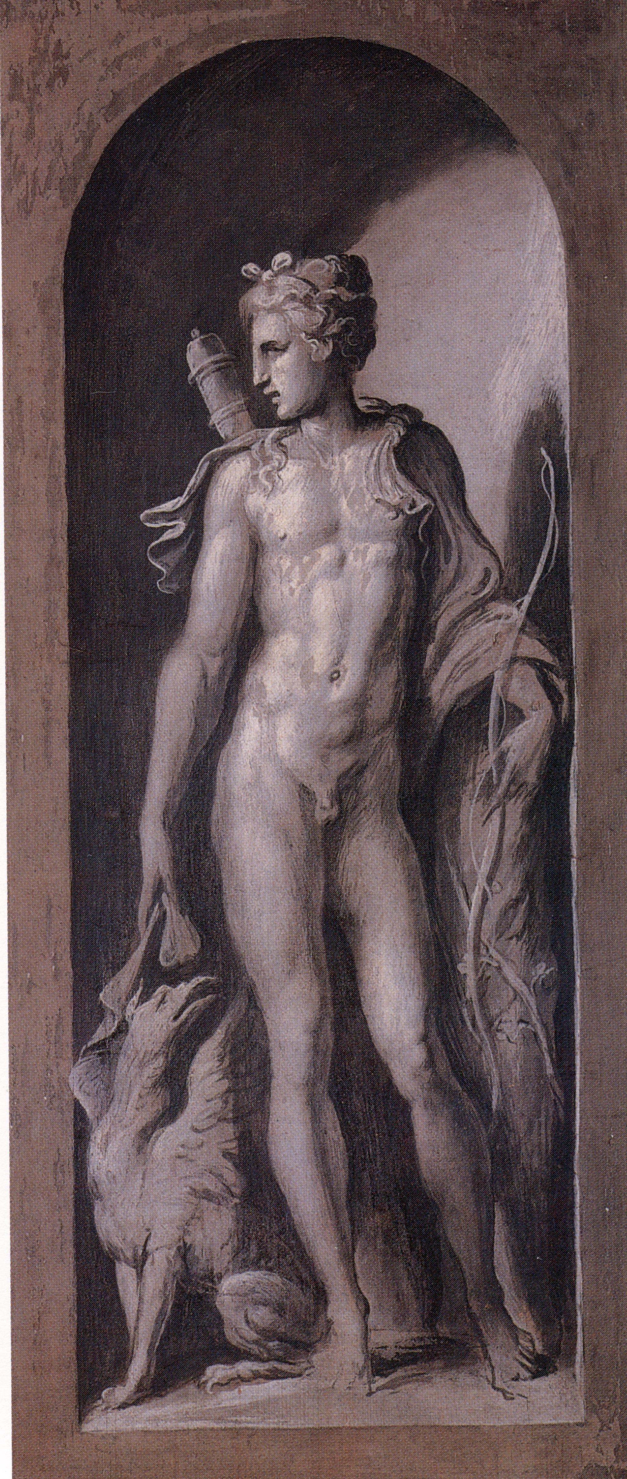 Apollo and the Muses, a Renaissance drawing attributed to Girolamo da Carpi 5