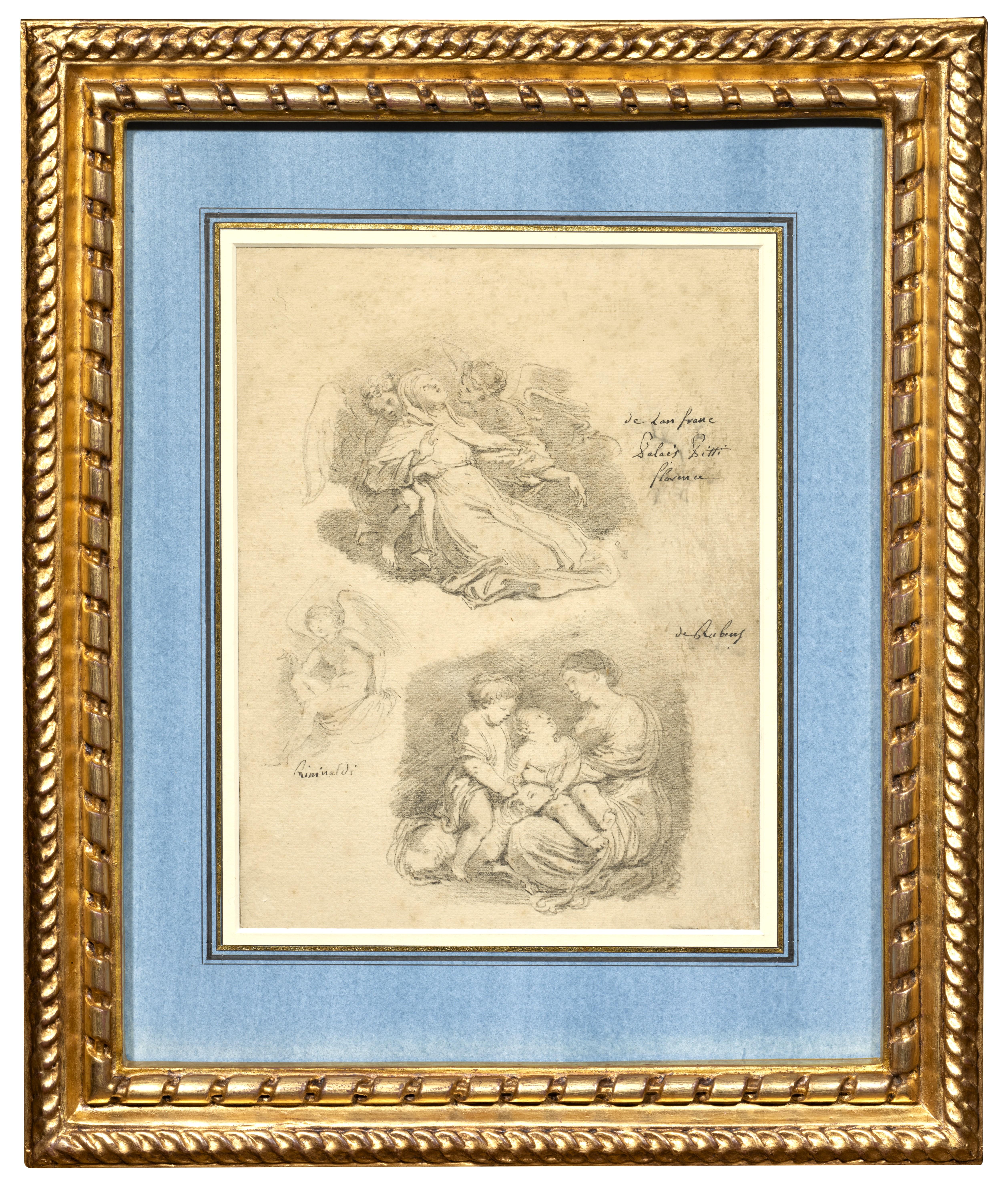 Drei Studien von Jean-Honoré Fragonard, die 1761 im Pitti-Palast ausgeführt wurden  im Angebot 1