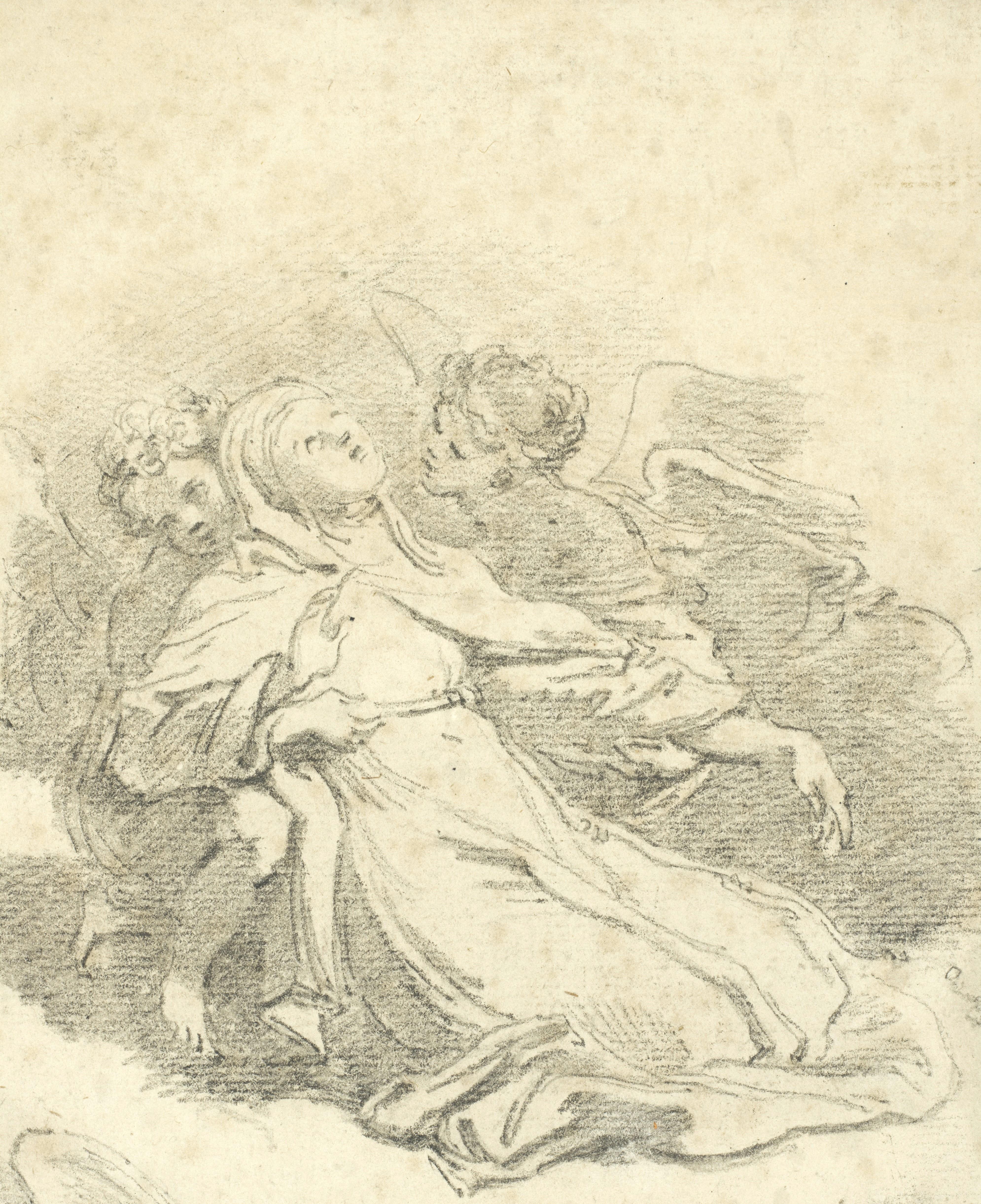 Drei Studien von Jean-Honoré Fragonard, die 1761 im Pitti-Palast ausgeführt wurden  im Angebot 3