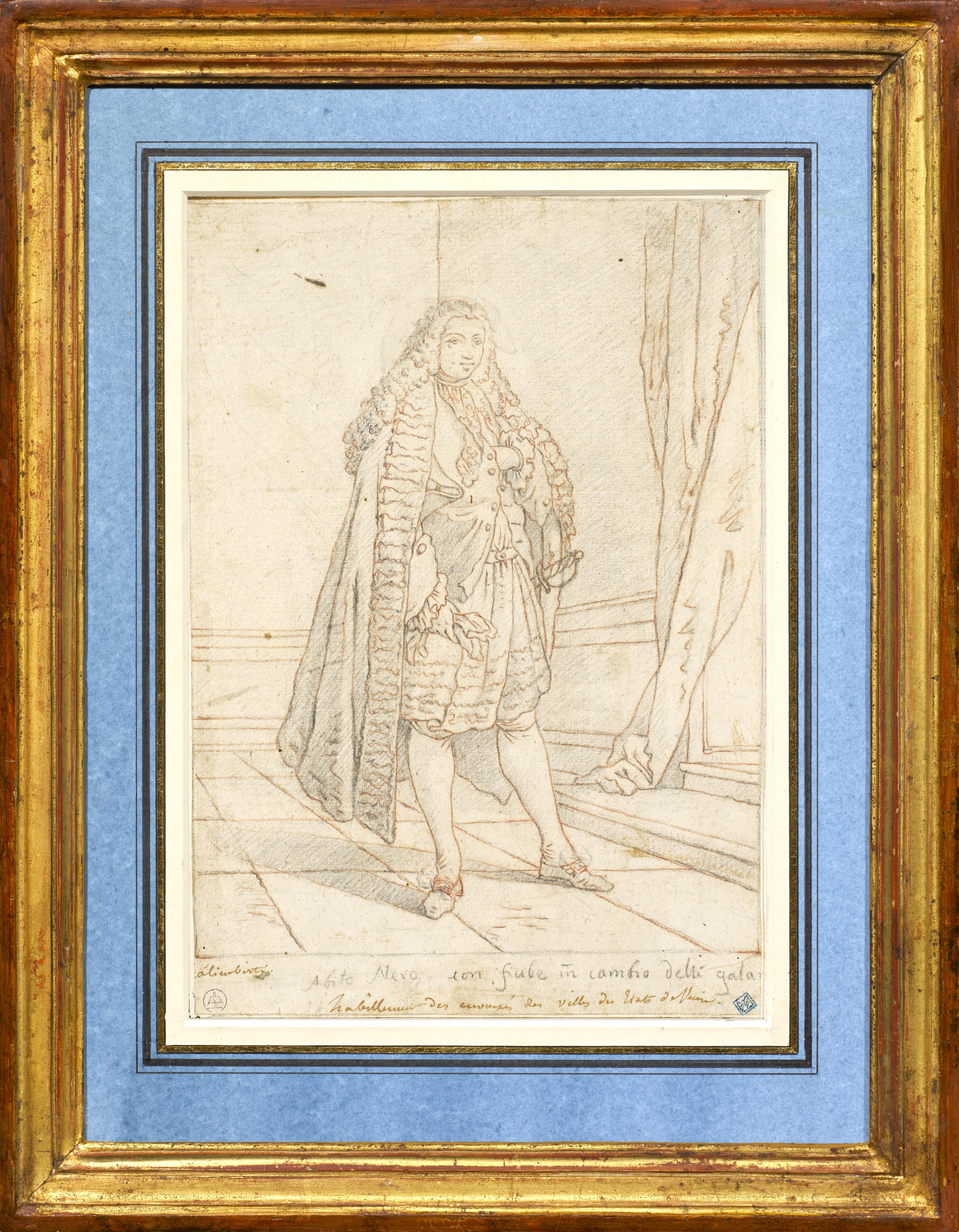 Kostüm eines Botschafters von Venedig, eine Zeichnung von Francesco Galimberti (1755 - 1803)