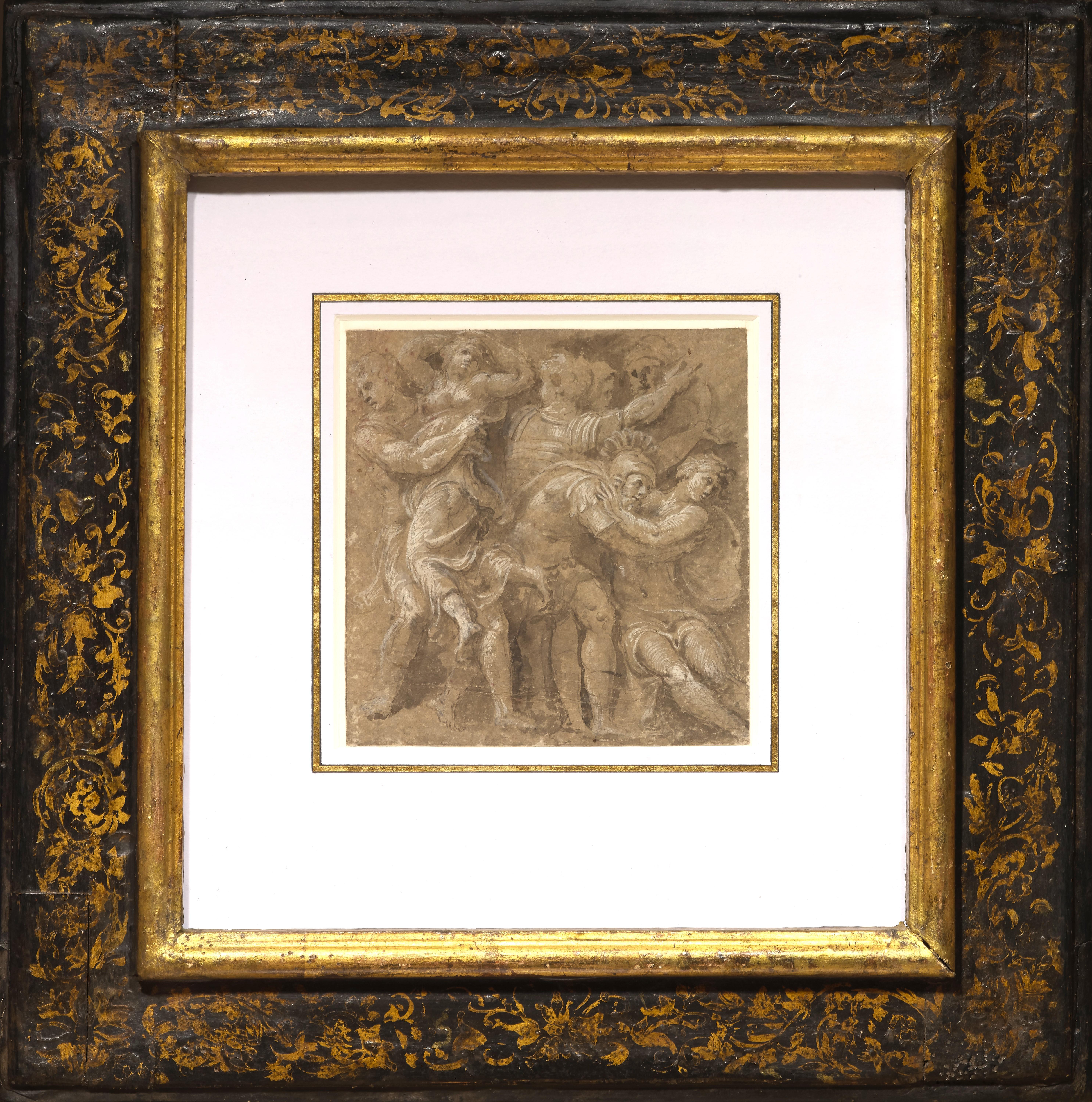 L'enlèvement des Sabines , un dessin de la Renaissance de Biagio Pupini en vente 1