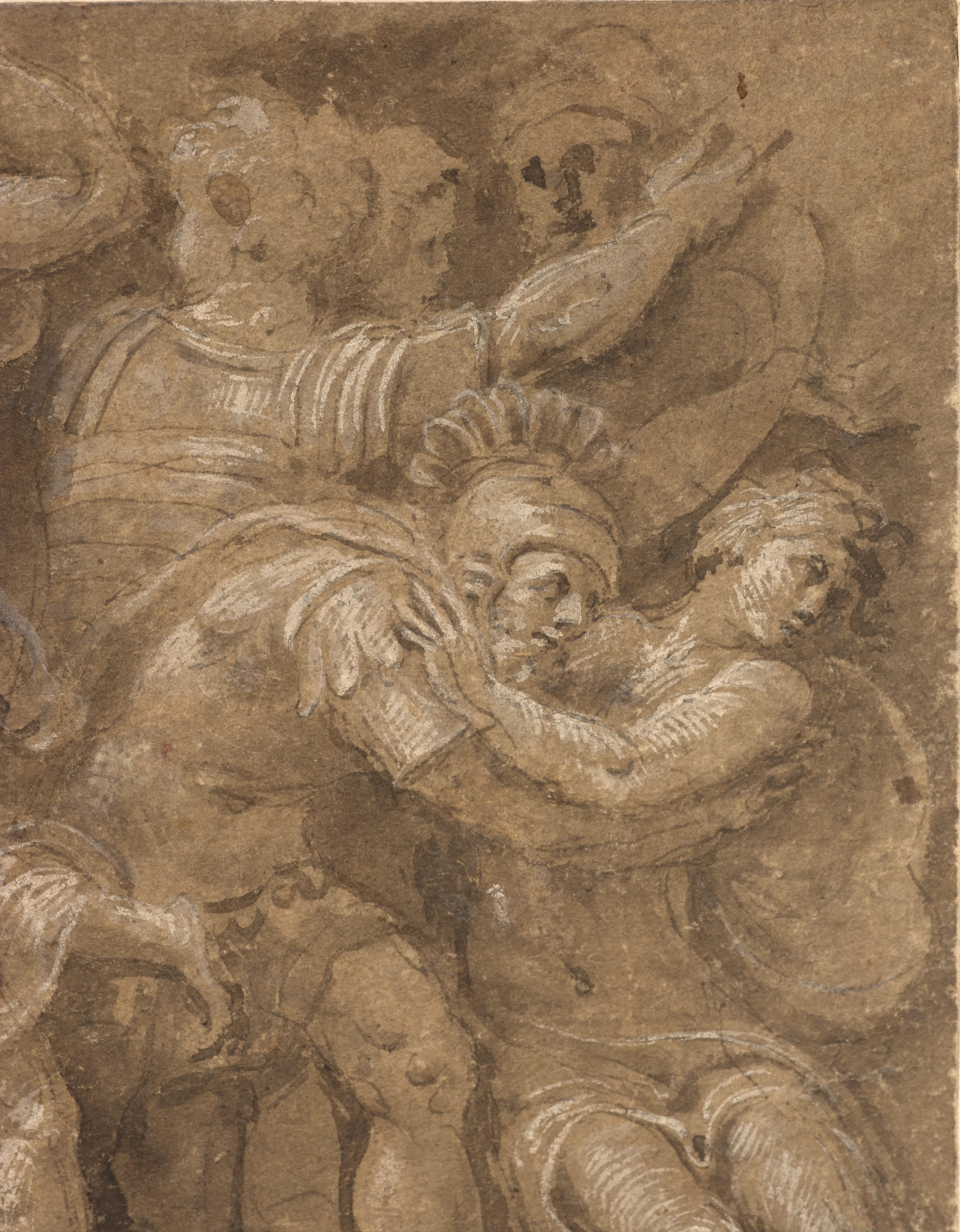 The Abduction of the Sabine Women, eine Renaissance-Zeichnung von Biagio Pupini im Angebot 7