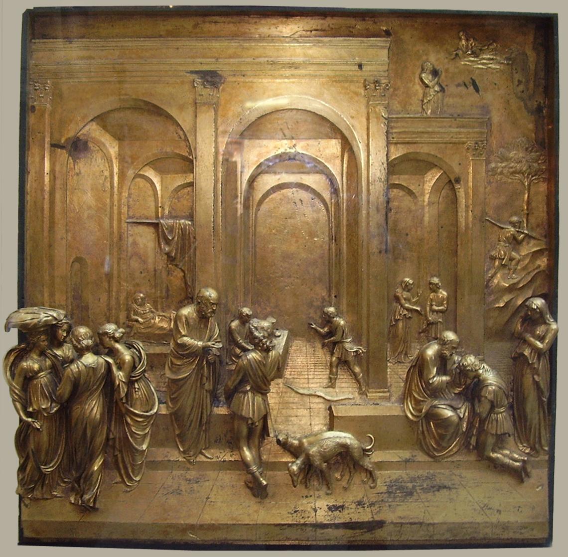 Four Women, a drawing by Francesco Furini after Ghiberti's Paradise Gate  7