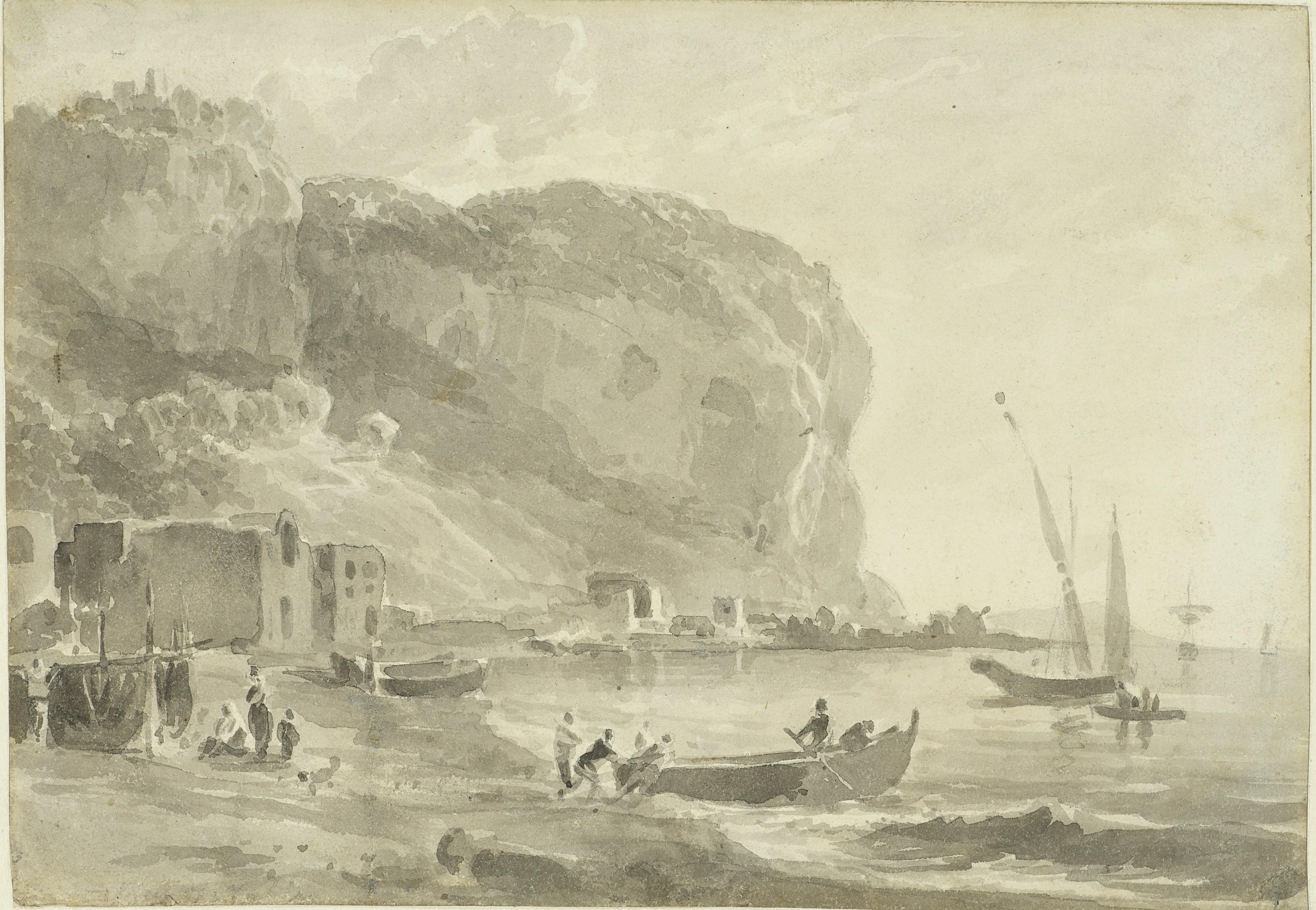 View of the Posillipo coastline near Naples by William Marlow (1740 - 1813) For Sale 2