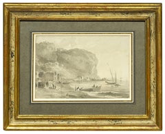 Antique View of the Posillipo coastline near Naples by William Marlow (1740 - 1813)