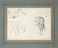 Double-sided Horse Studies by Théodore Géricault