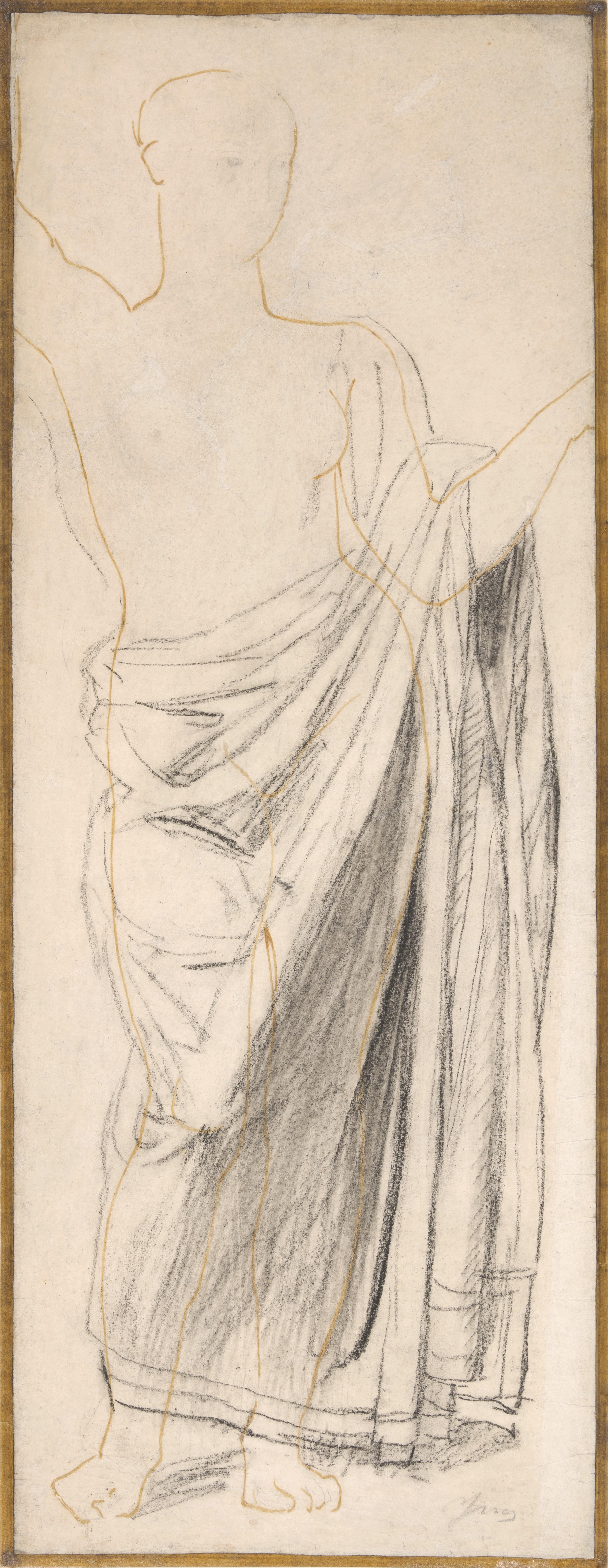 Astrea, eine Studie für das Fresko des Goldenen Zeitalters in Dampierre von Ingres – Art von Jean-Auguste-Dominique Ingres