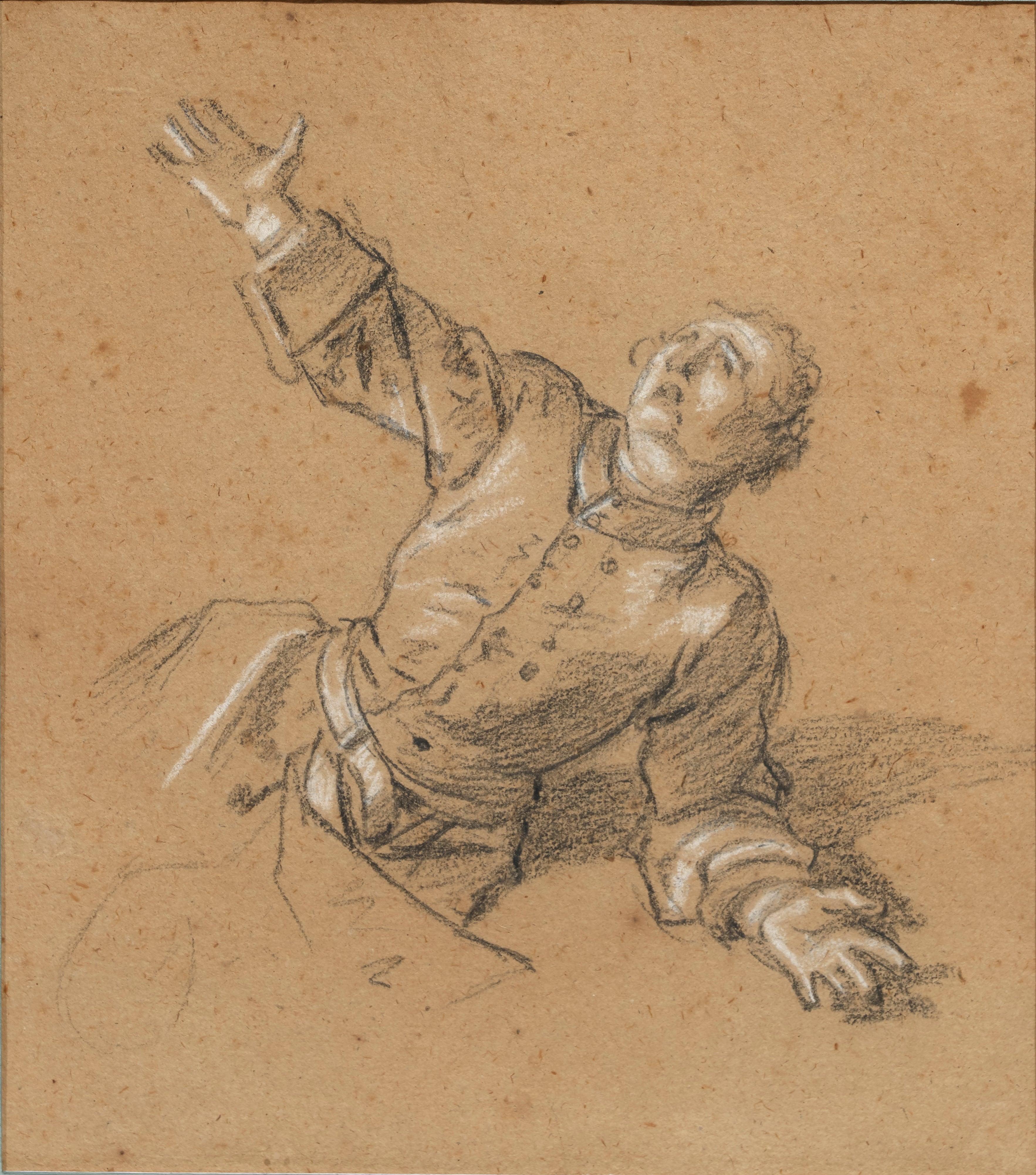 Soldier begging for Mercy a preparatory study by Jean-Marc Nattier (1685 - 1766) For Sale 1