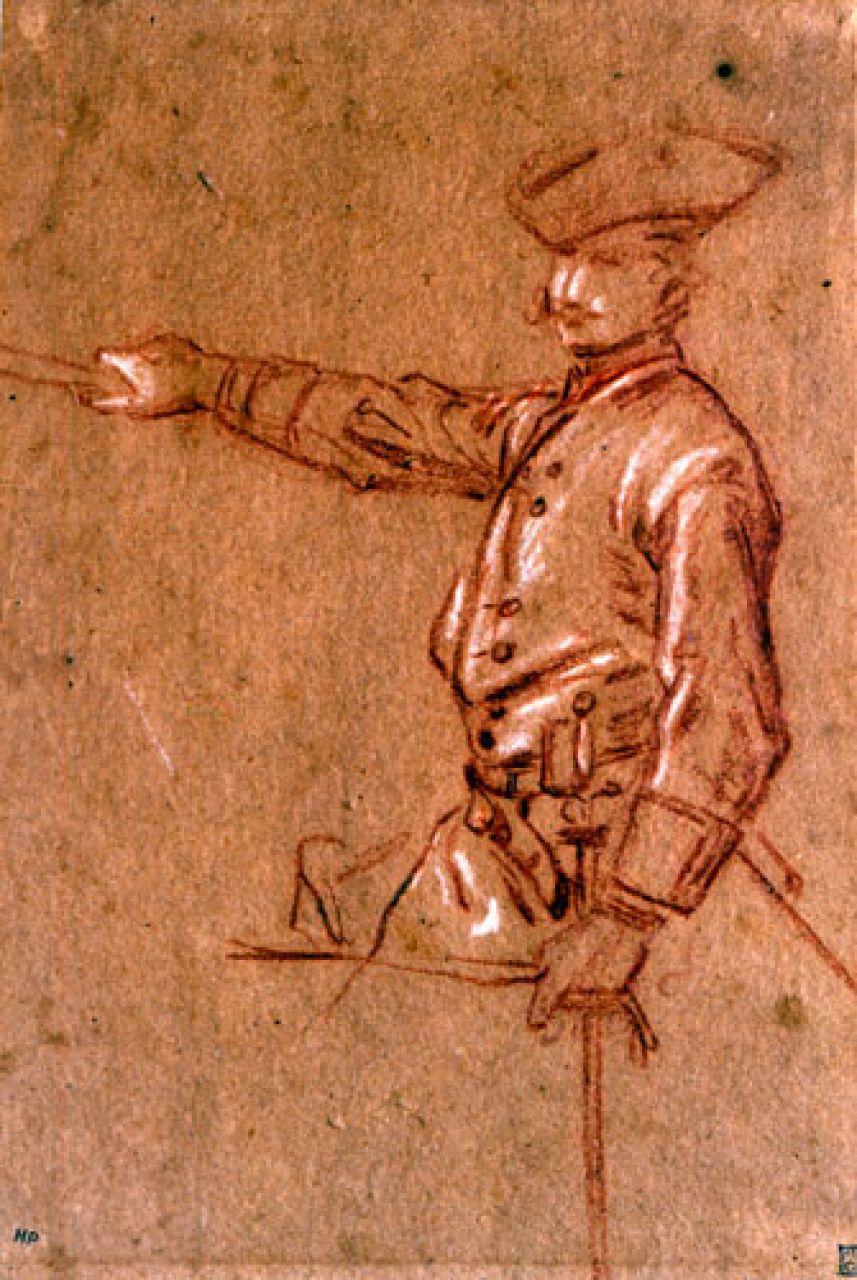 Soldier begging for Mercy a preparatory study by Jean-Marc Nattier (1685 - 1766) For Sale 5