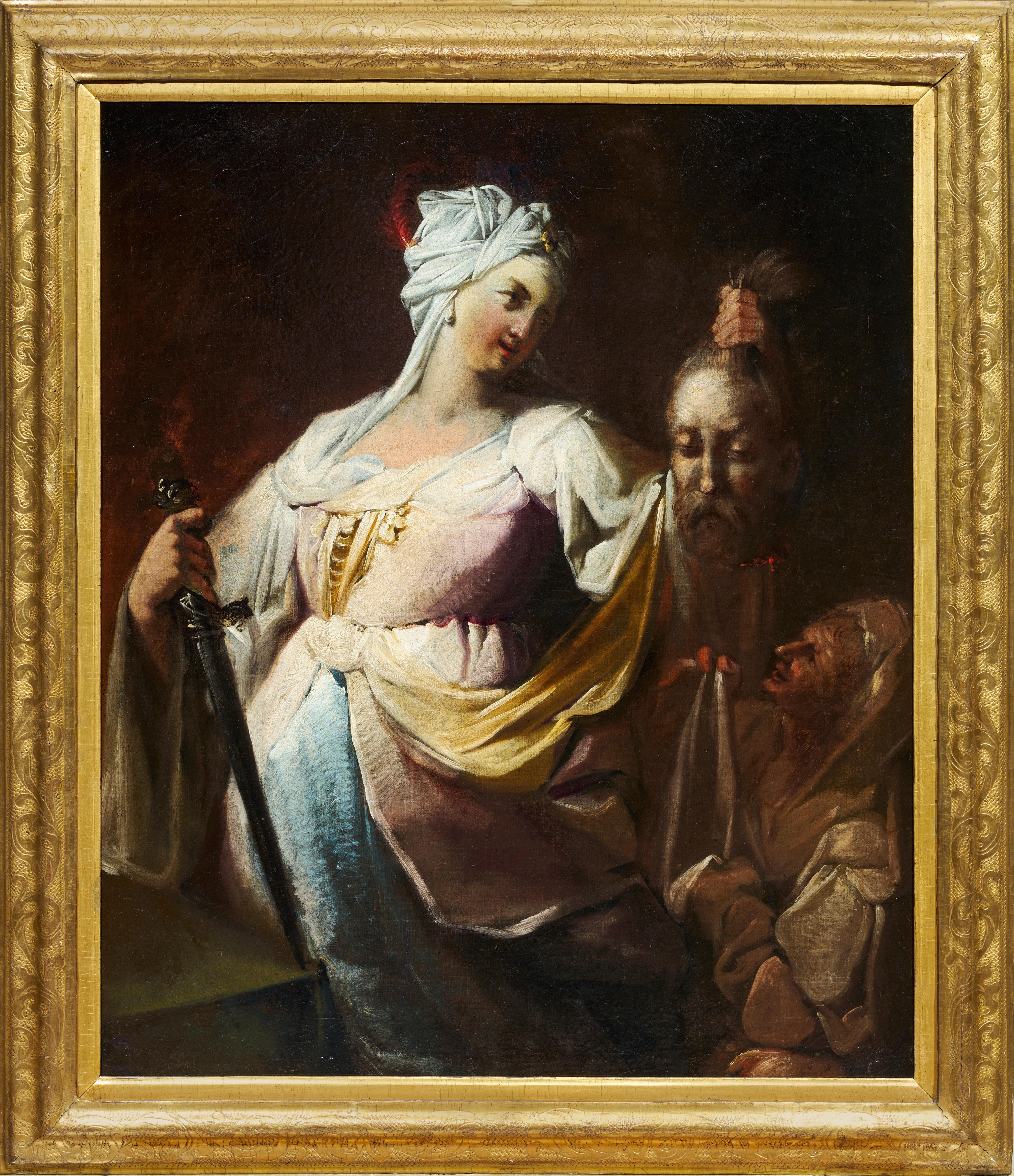 Judith and Salome, a pair of oil paintings on canvas by Francesco Conti For Sale 1