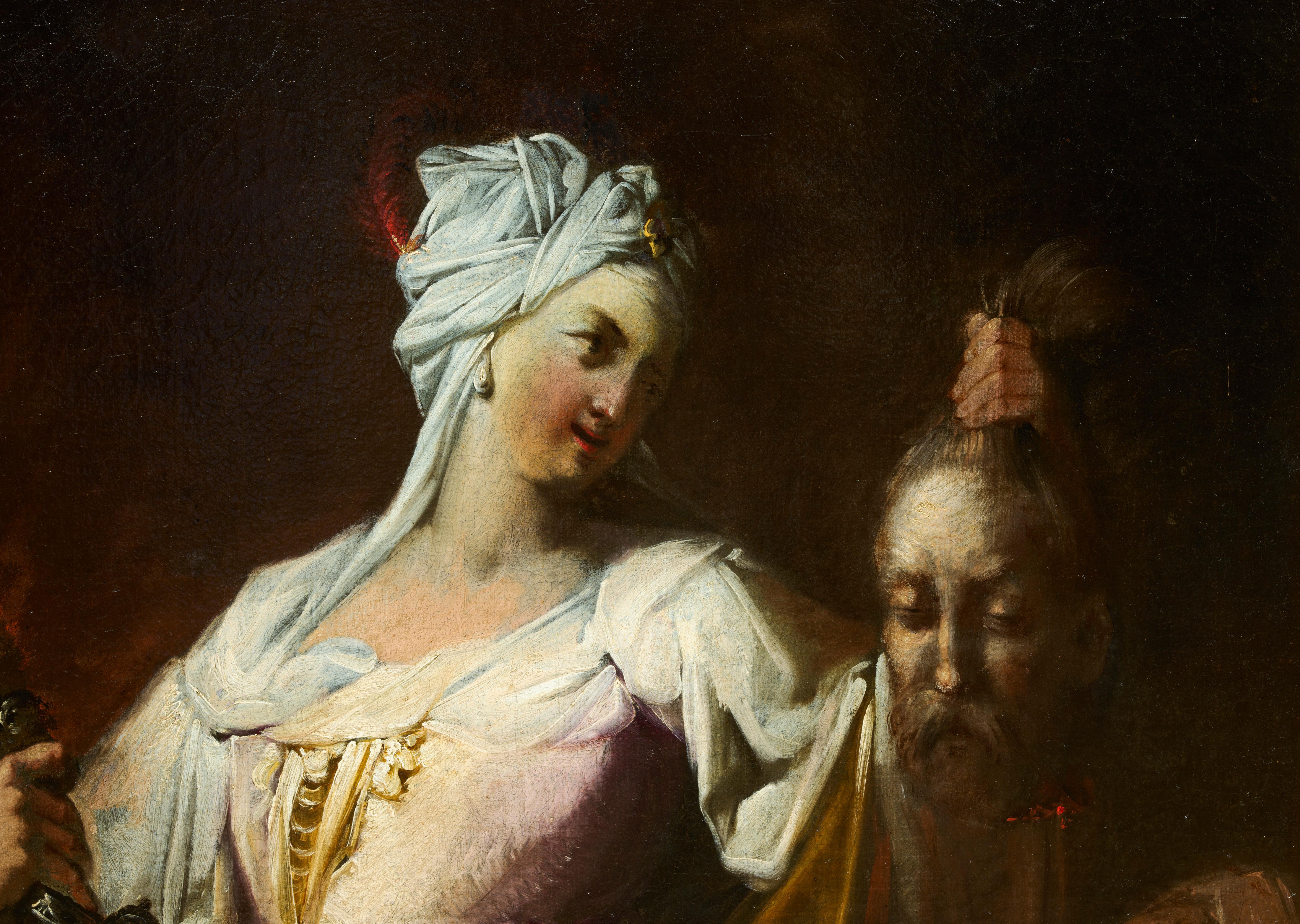 Judith et Salome, paire de peintures à l'huile sur toile de Francesco Conti en vente 4