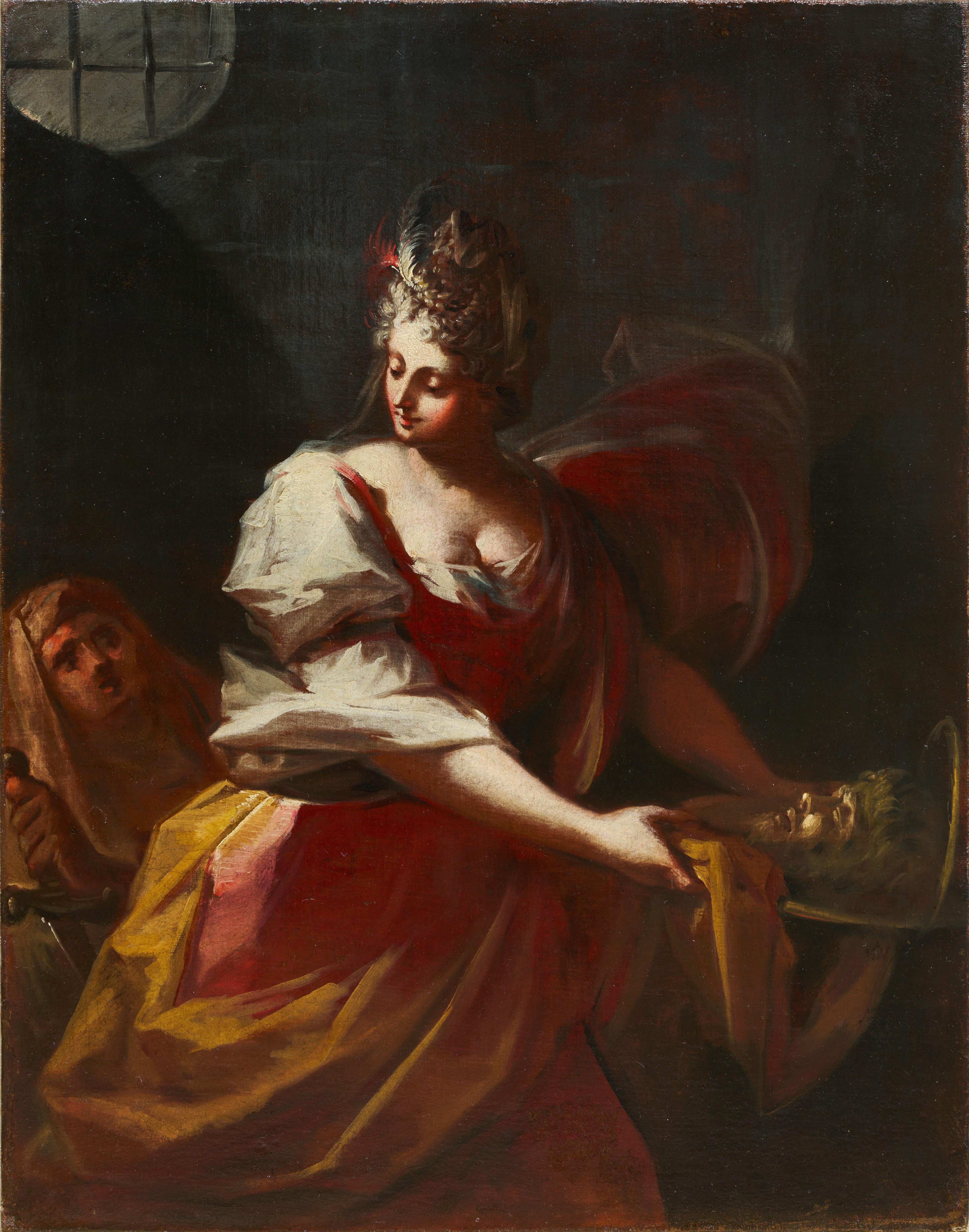 Judith et Salome, paire de peintures à l'huile sur toile de Francesco Conti en vente 8