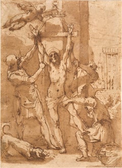 The Martyrdom of Saint Bartholomew, a preparatory drawing by Alessandro Casolani