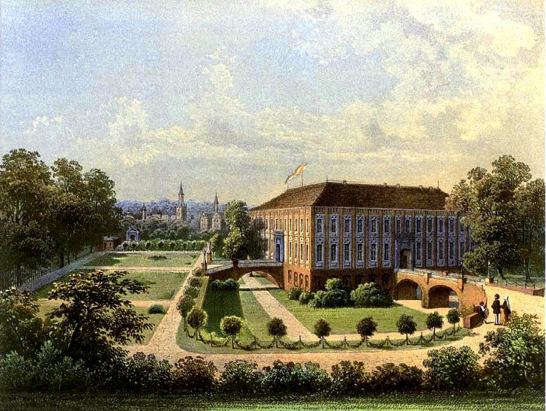 View of the Orangery overlooking the Canal in Sagan Ducal Park, by E. Hackert  3