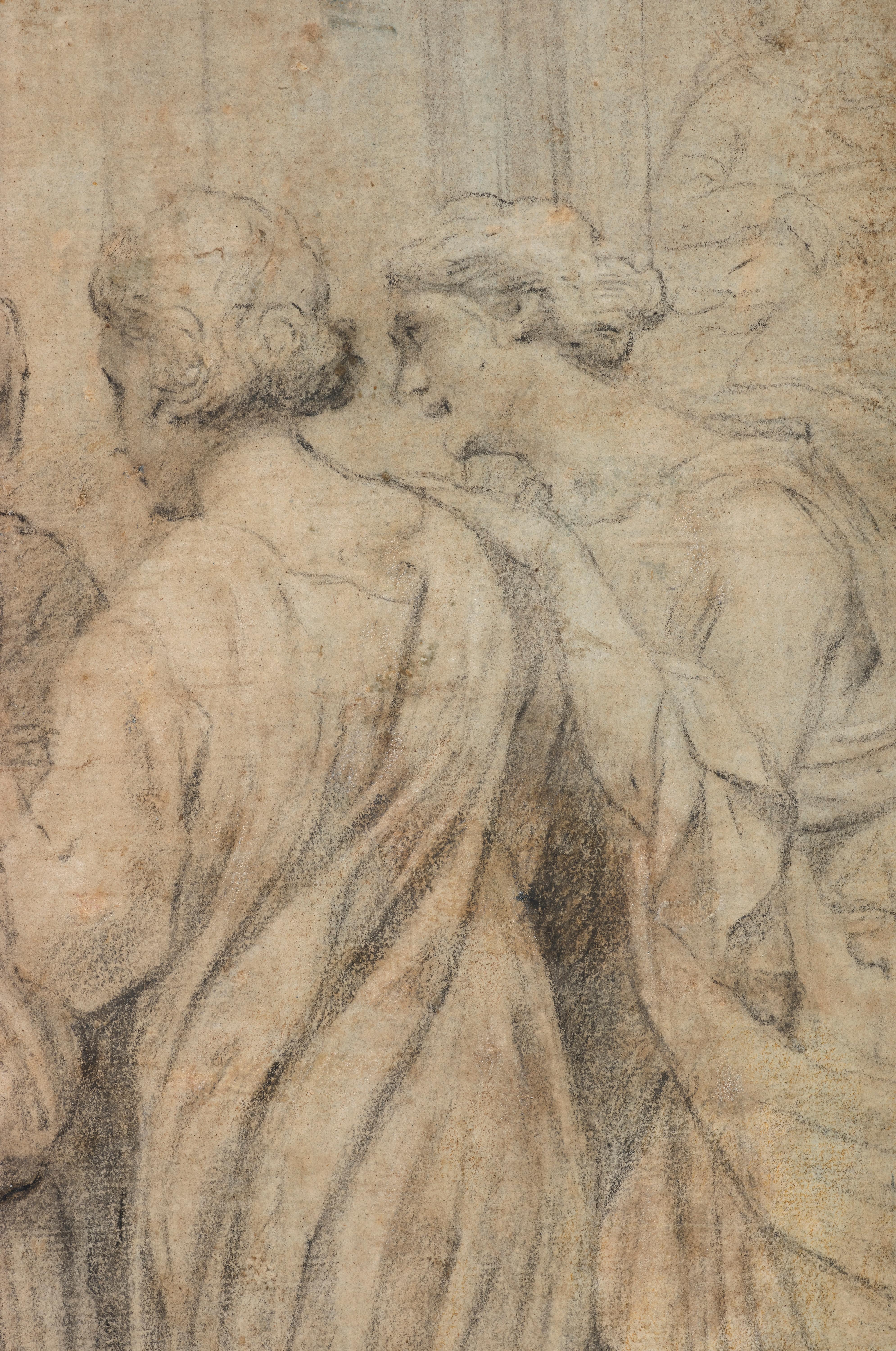 Vier Frauen, eine Zeichnung von Francesco Furini (nach dem Flachrelief von L. Ghiberti)  im Angebot 3
