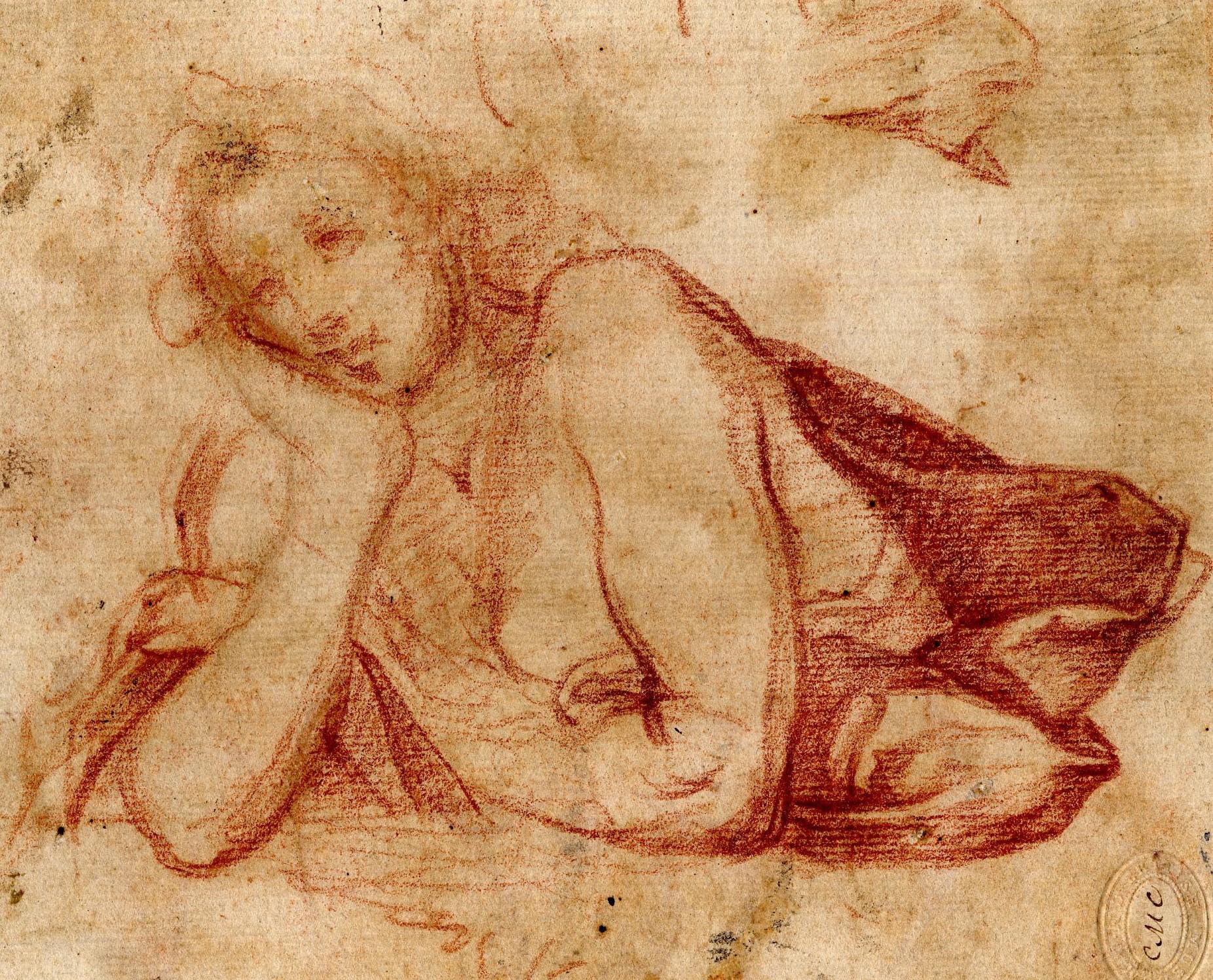Vier Frauen, eine Zeichnung von Francesco Furini (nach dem Flachrelief von L. Ghiberti)  im Angebot 7