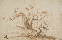 The Bird Tree, a drawing at the edge of fantasy by Albert Flamen (17th century)