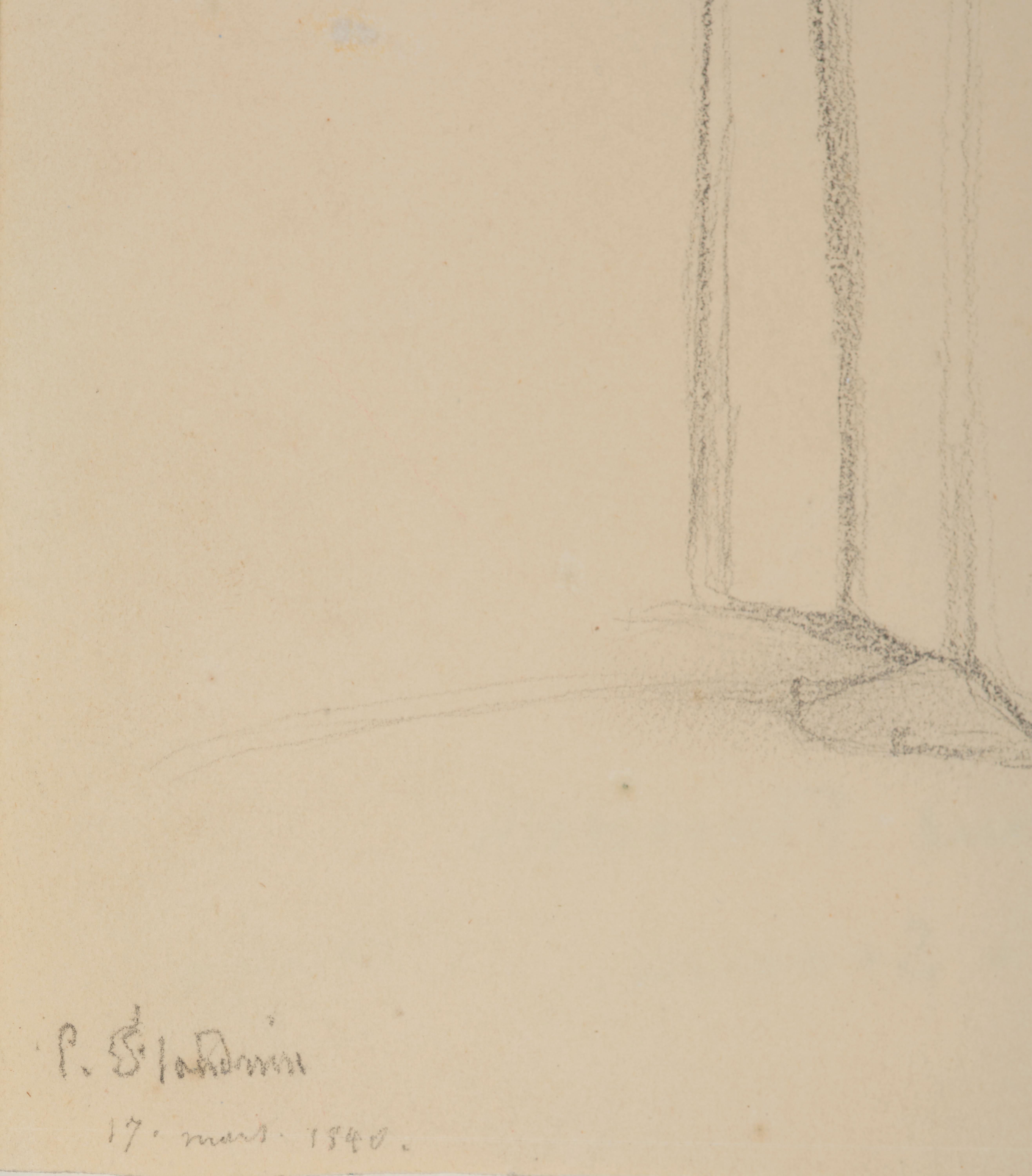 Une étude pour l'ange de l'église Saint-Severin à Paris, par Paul Flandrin en vente 4