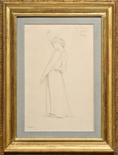 Die Studie für den Engel der Kirche Saint-Severin in Paris, von Paul Flandrin