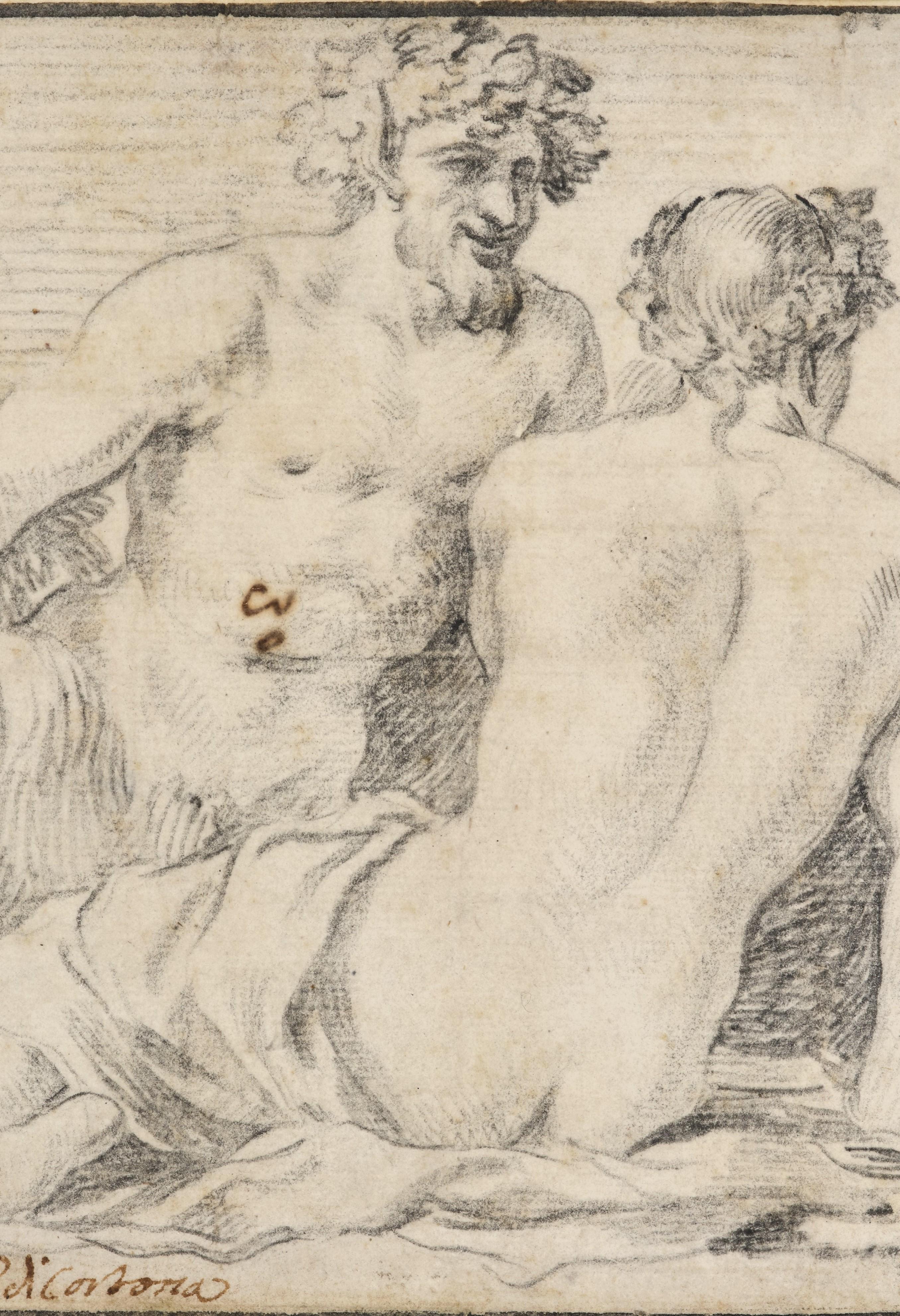 Le satyre conversationnant avec une nymphes, un dessin attribué à Claude Mellan 4