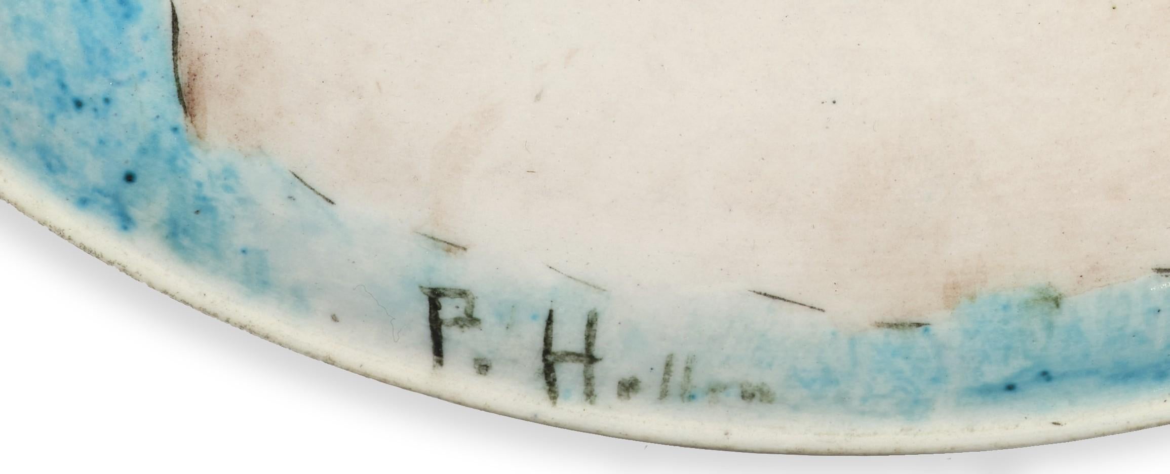 Plat circulaire décoré par Paul Helleu avec un portrait de femme en vente 2