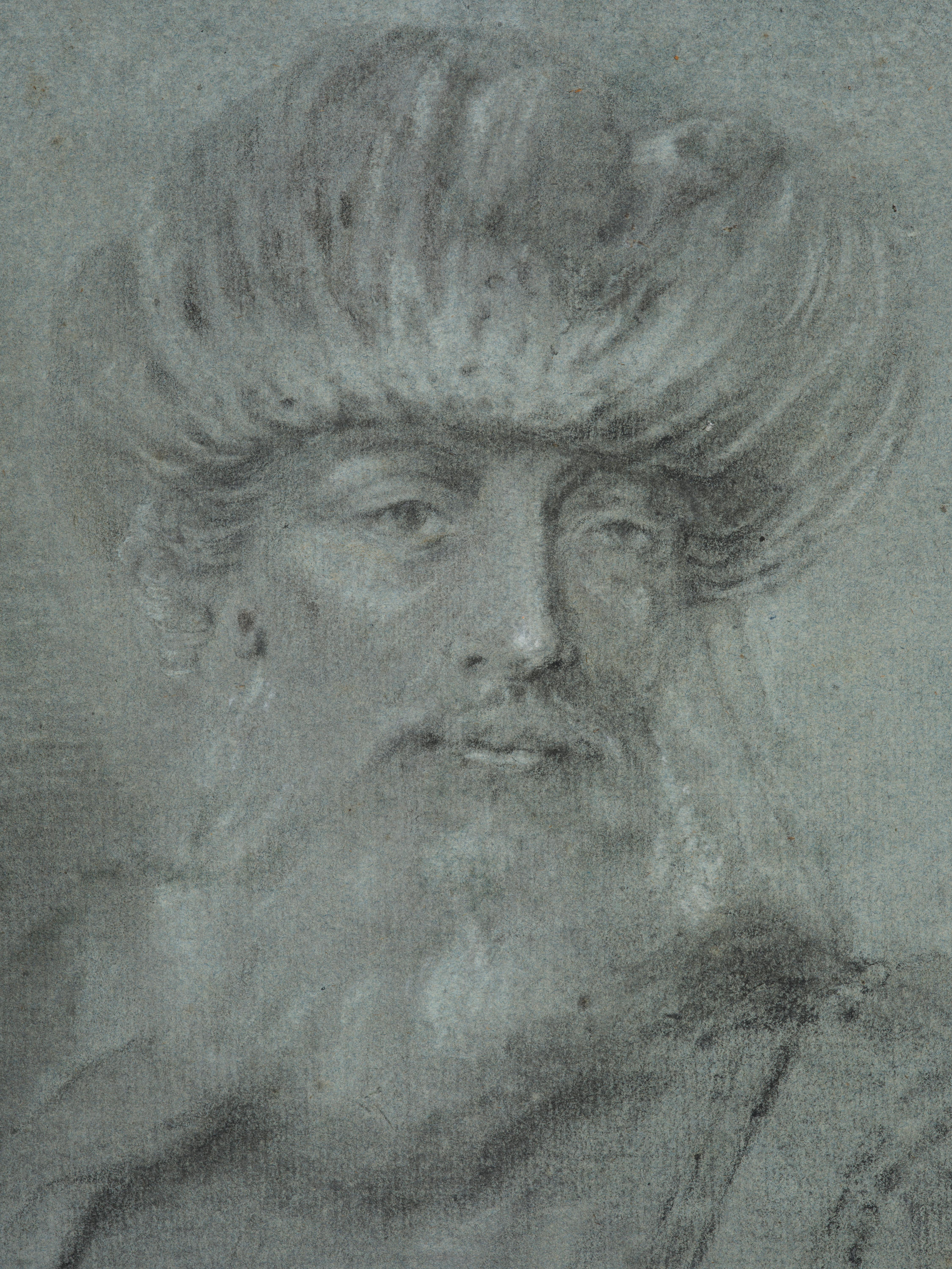 Portrait of an Ottoman Dignitary, a drawing by Giuseppe Nogari (ca. 1760) For Sale 2