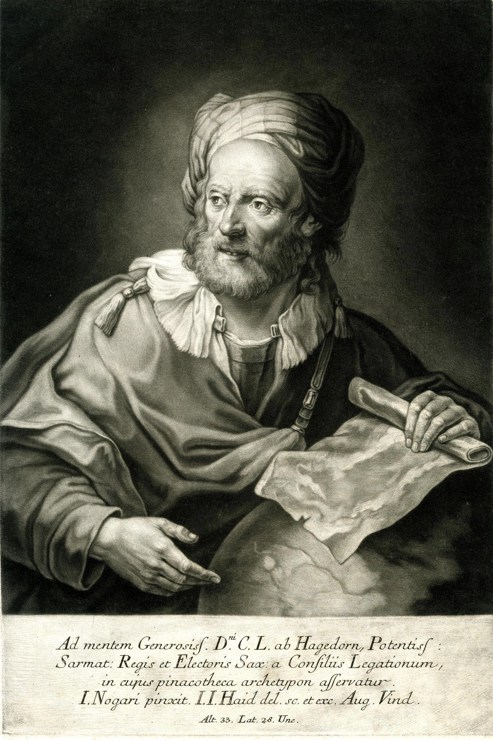 Portrait of an Ottoman Dignitary, a drawing by Giuseppe Nogari (ca. 1760) For Sale 6