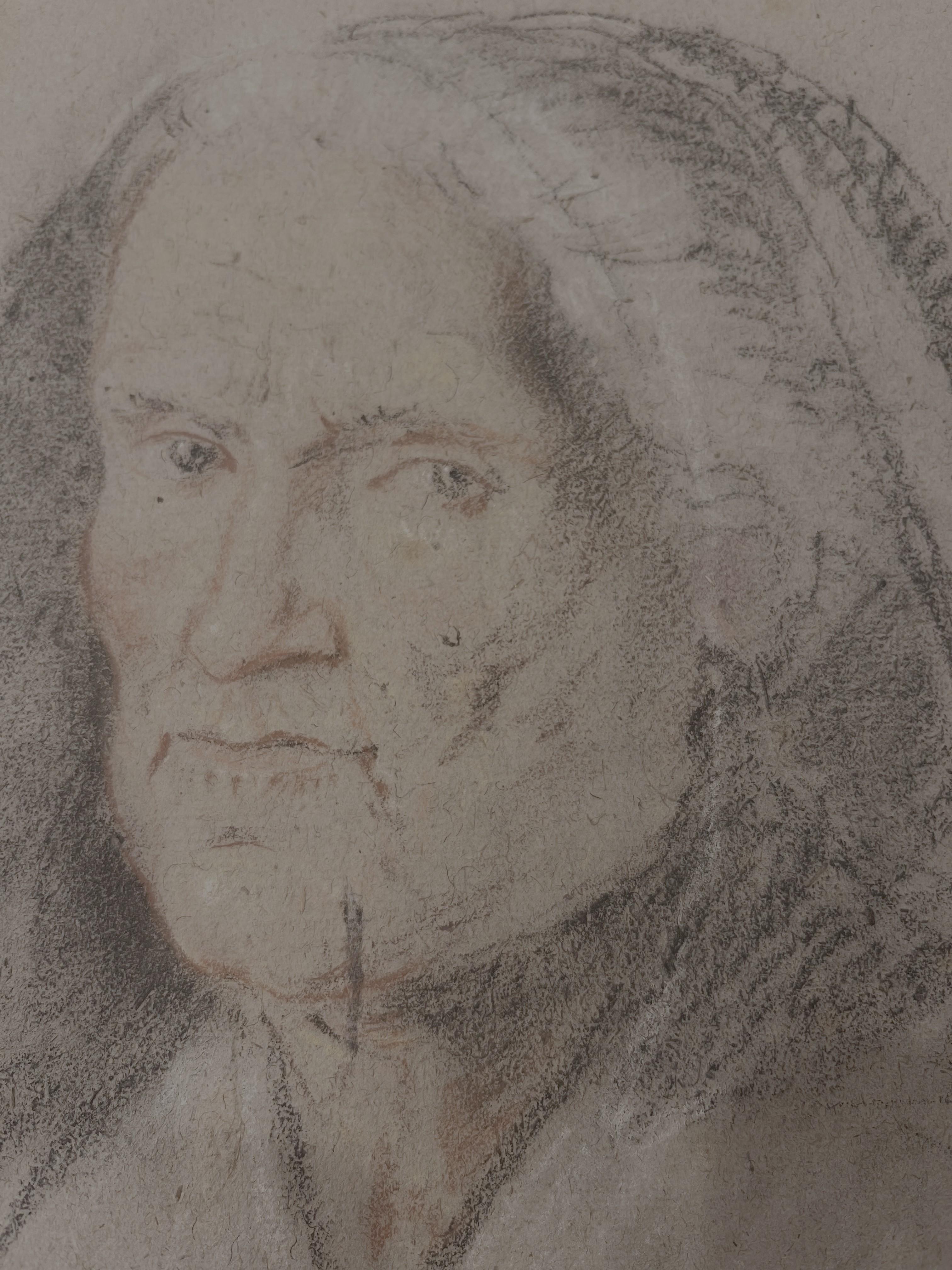 Portrait of an Ottoman Dignitary, a drawing by Giuseppe Nogari (ca. 1760) For Sale 7