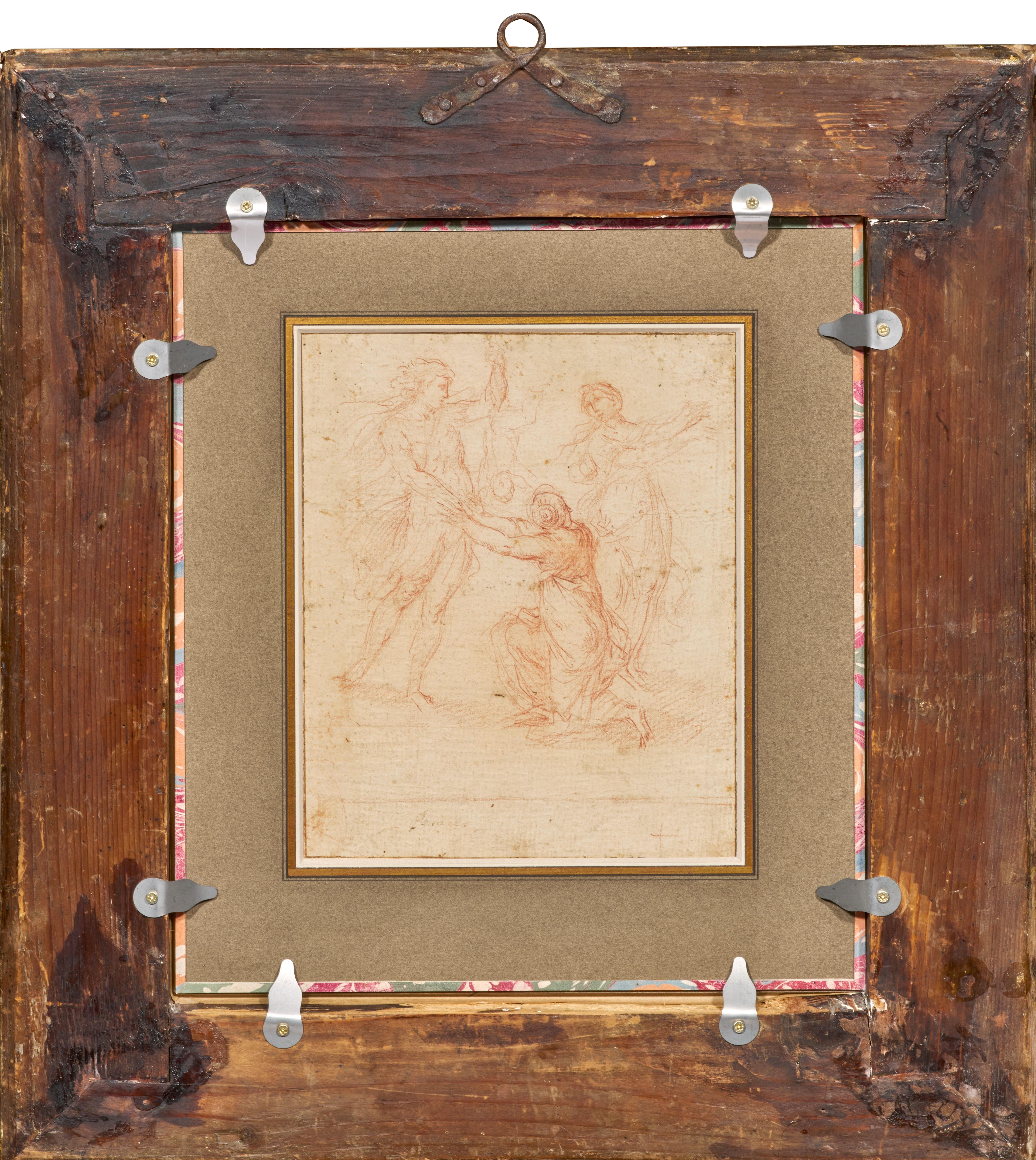 Studies for the Judgment of Solomon, a double-sided drawing by Simone Cantarini For Sale 1