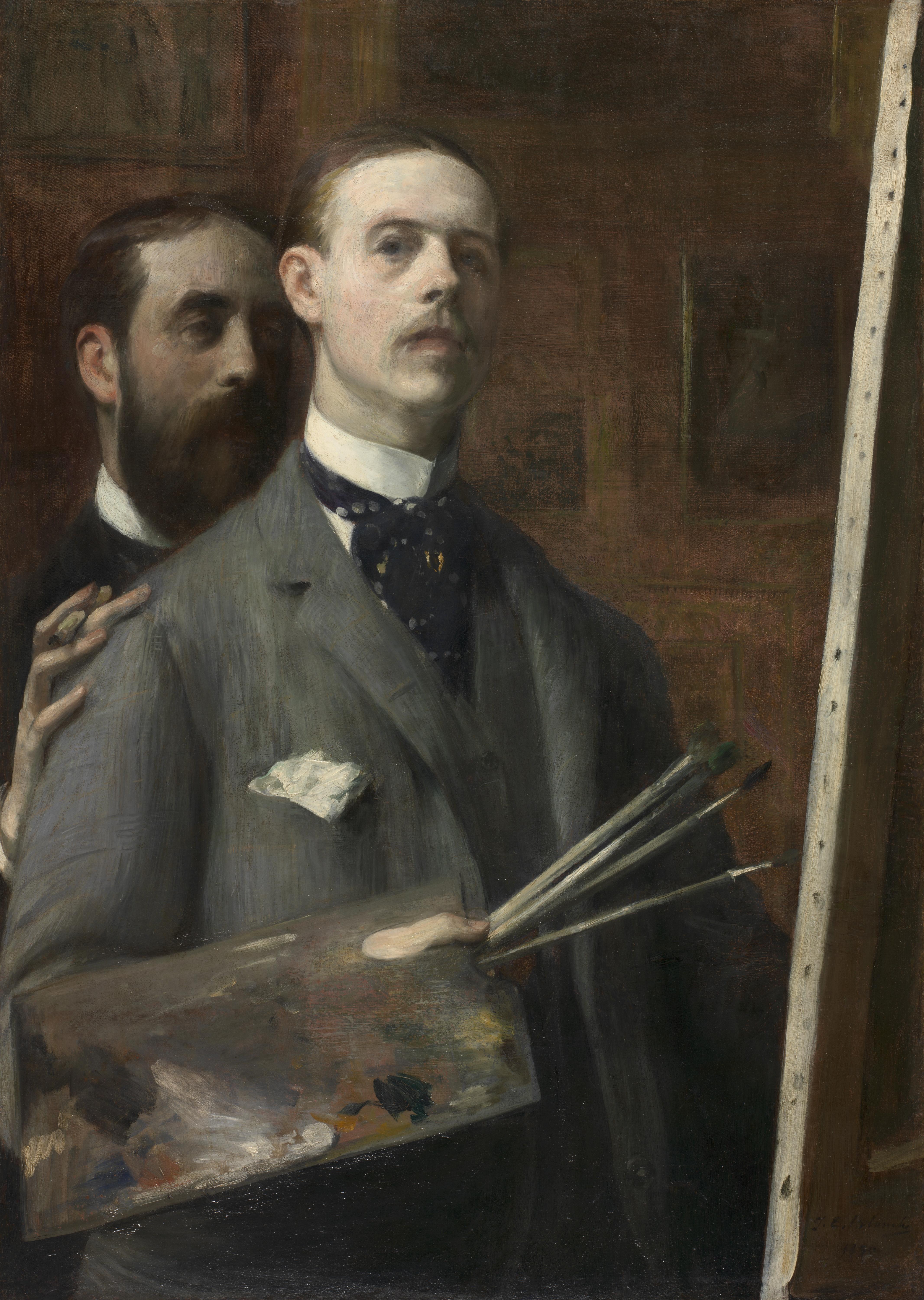 Porträt von Paul César Helleu, eine Zeichnung von Rafael de Ochoa y Madrazo (ca. 1885) im Angebot 5