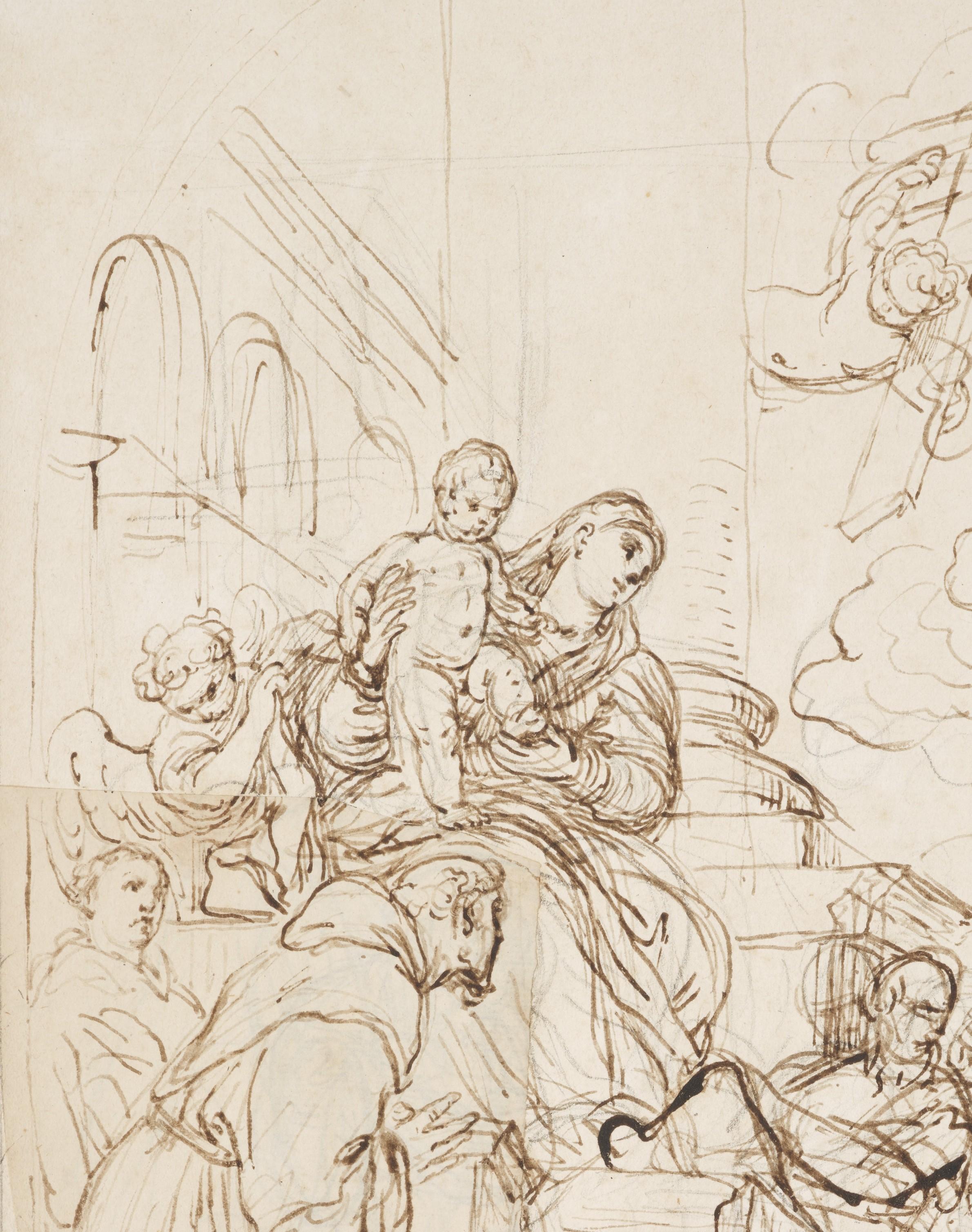 From Renaissance Venice to Barocco Naples, a drawing by Francesco La Marra For Sale 4