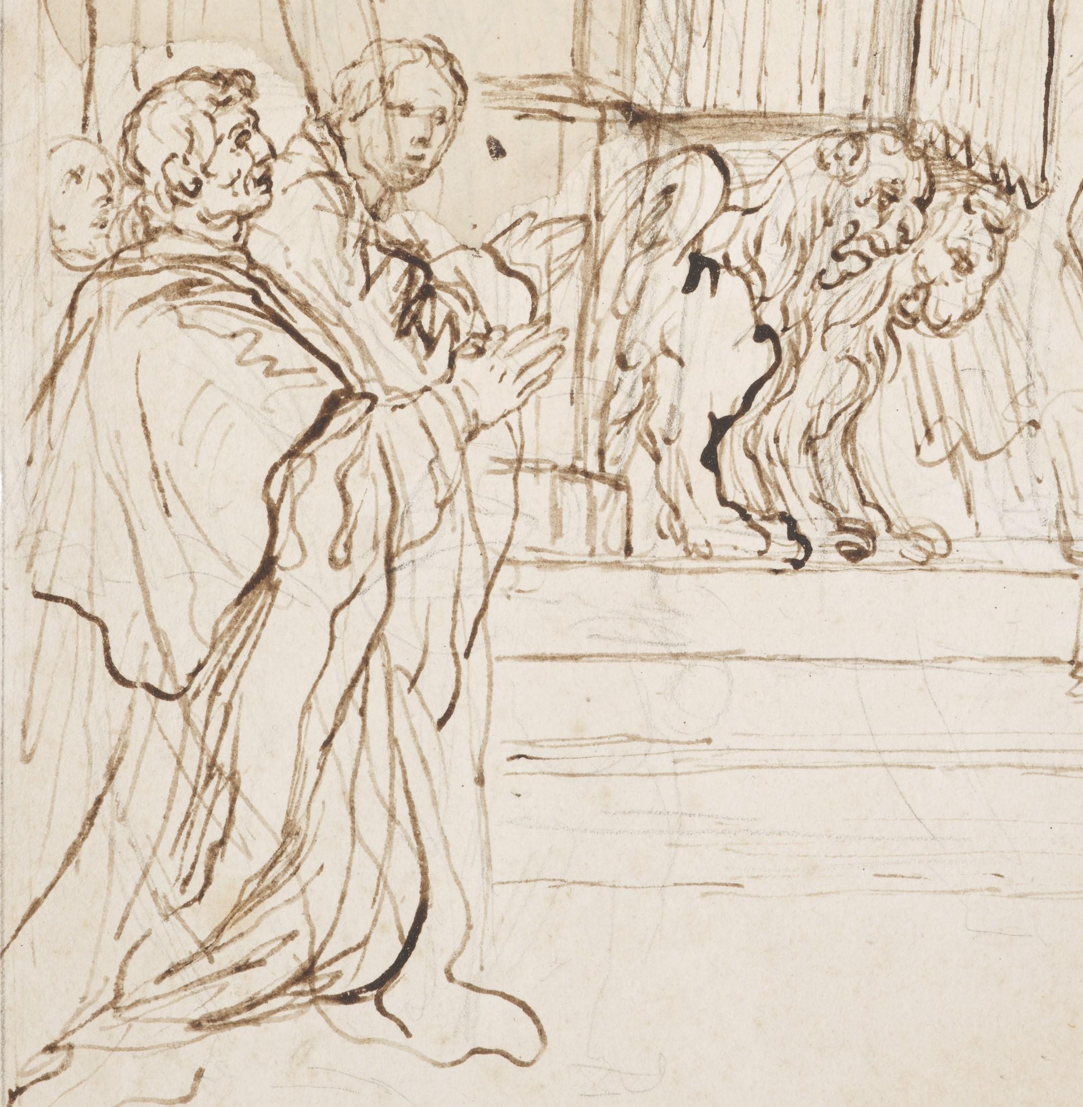 From Renaissance Venice to Barocco Naples, a drawing by Francesco La Marra For Sale 2
