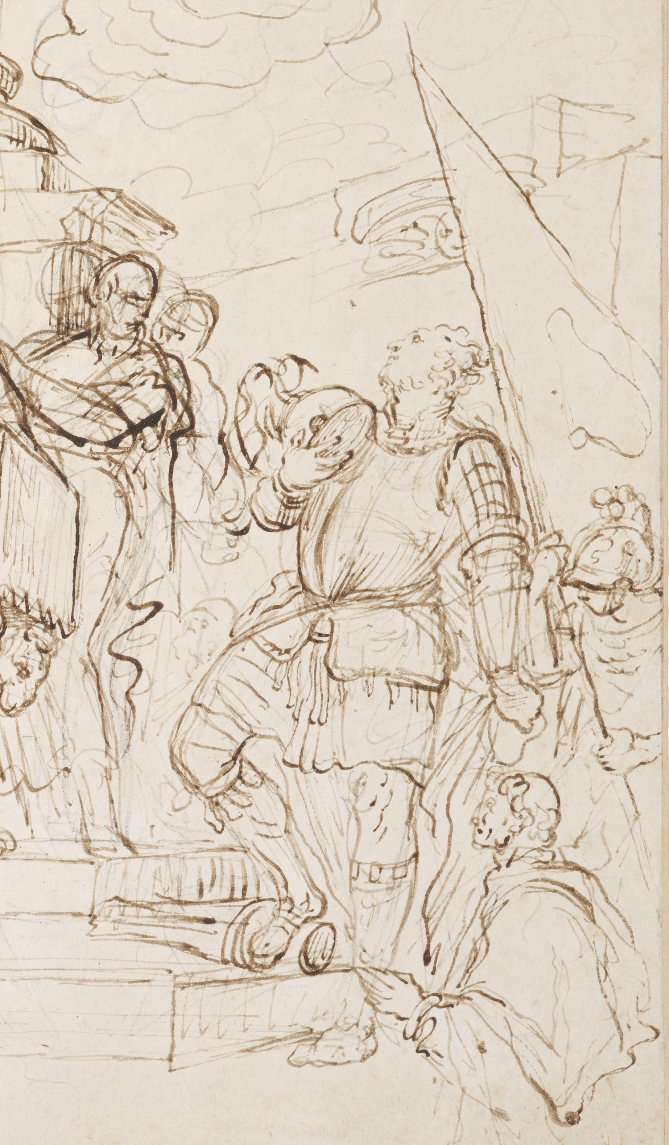 From Renaissance Venice to Barocco Naples, a drawing by Francesco La Marra For Sale 5