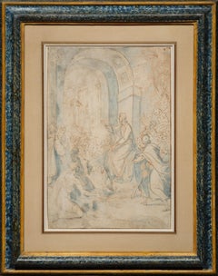A large drawing by Il Cigoli depicting Christ's Entry into Jerusalem