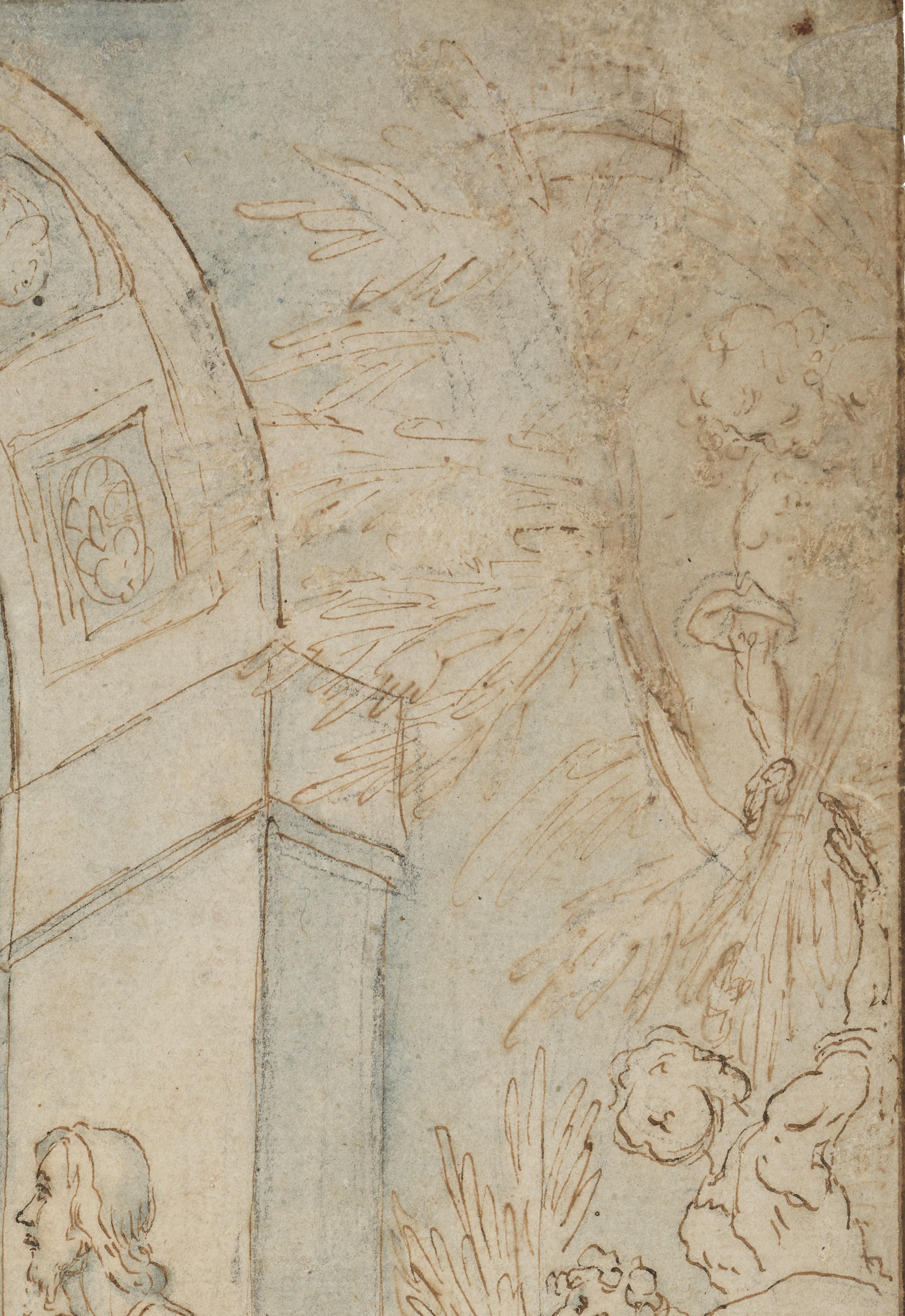 Un grand dessin d'Il Cigoli représentant l'entrée du Christ à Jérusalem en vente 2