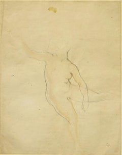 Study for "Getting up" – 1955, a preparatory drawing by Balthus (1908 -2001) 
