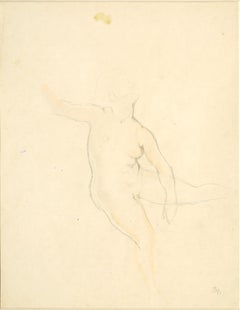 Study for "Getting up" – 1955, a preparatory drawing by Balthus (1908 -2001)