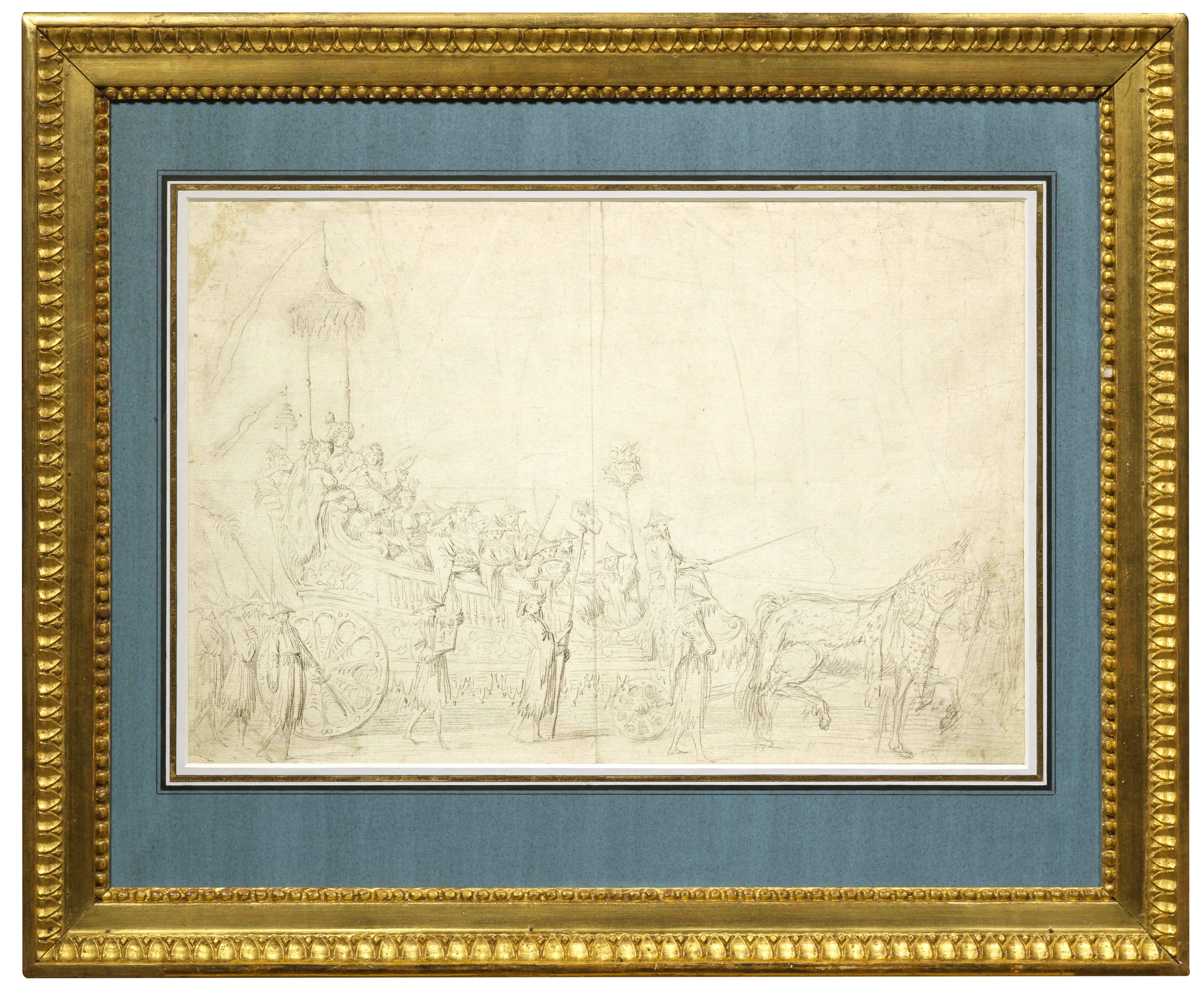 Study for « The Chinese Masquerade » by Jean-Baptiste Pierre (1714 - 1789)